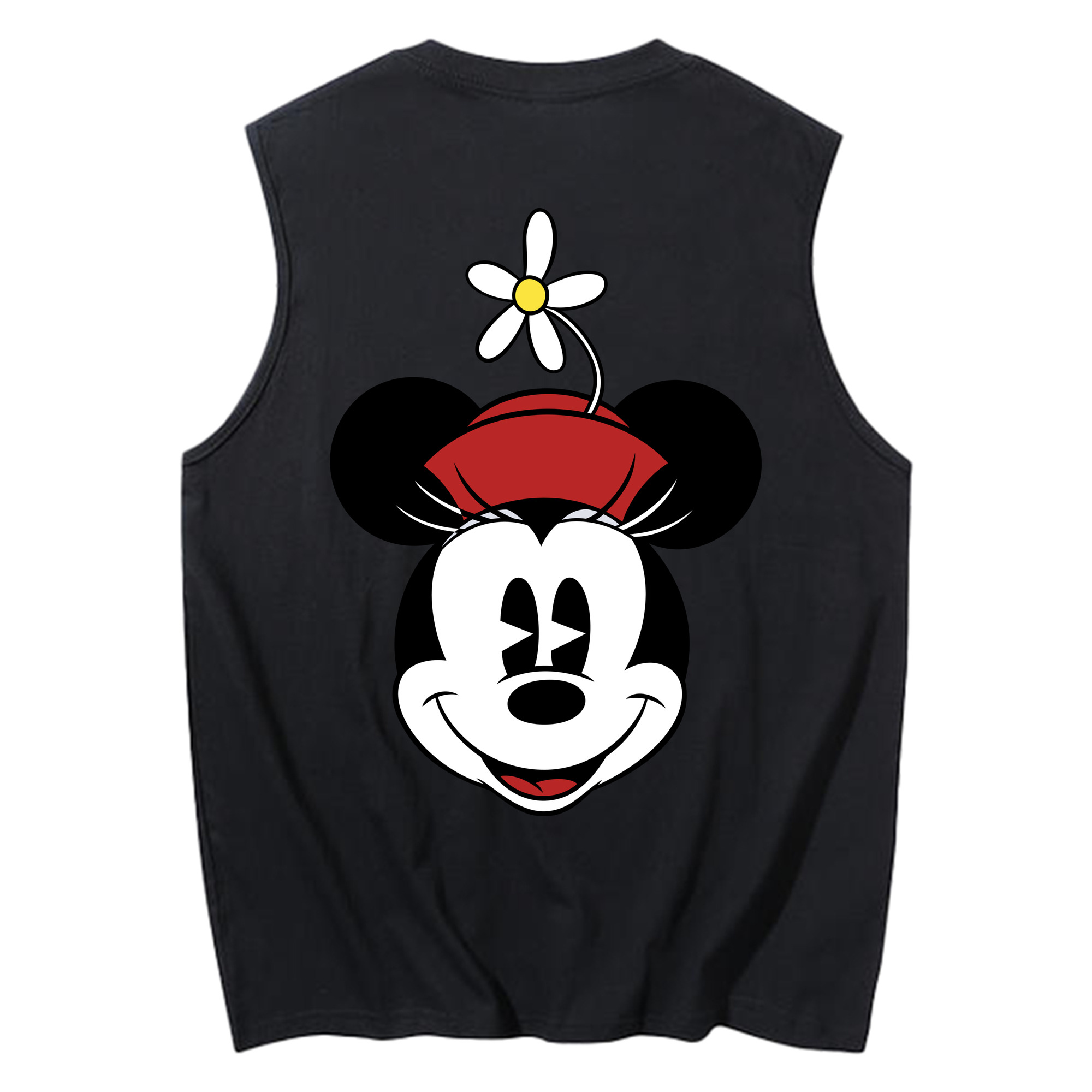 ミッキーマウス Mickey Mouse コットン100％タンクトップ（背面プリント）