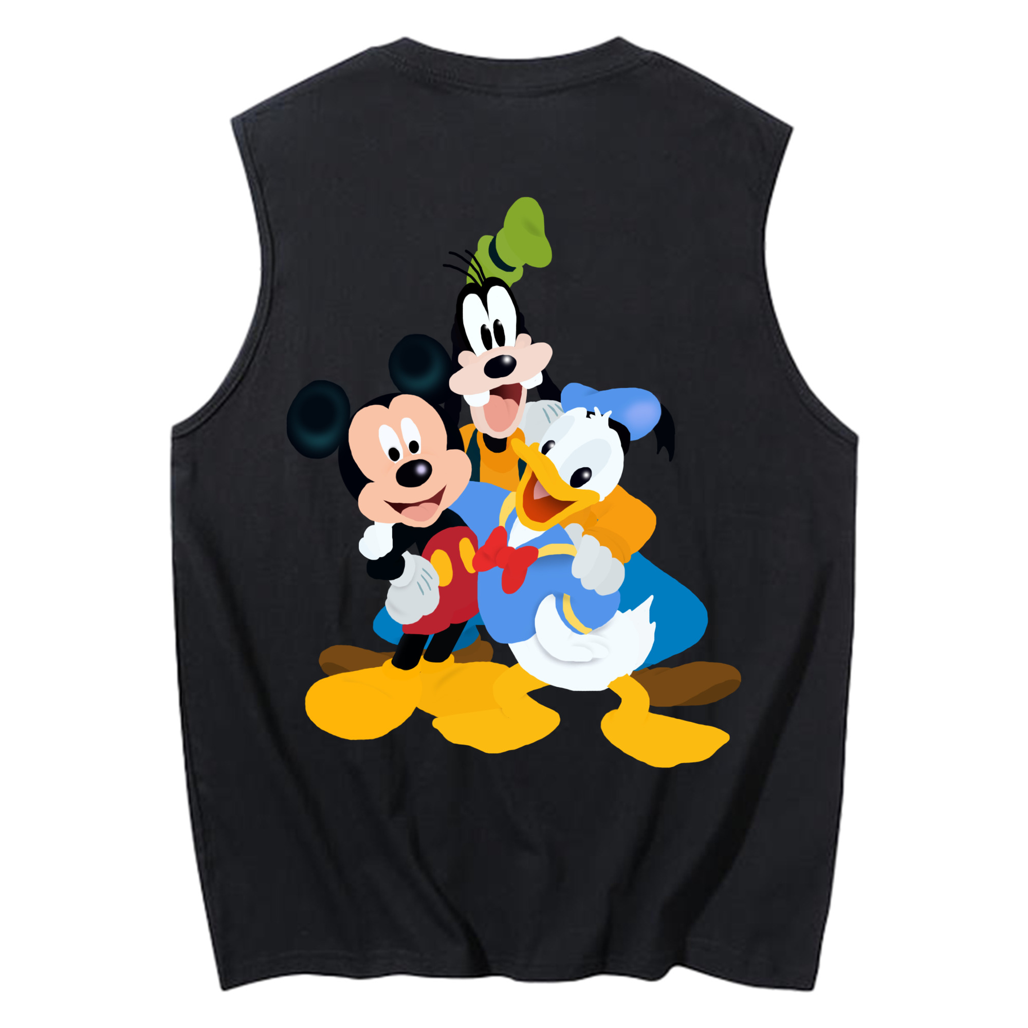 ミッキーマウス Mickey Mouse コットン100％タンクトップ（背面プリント）