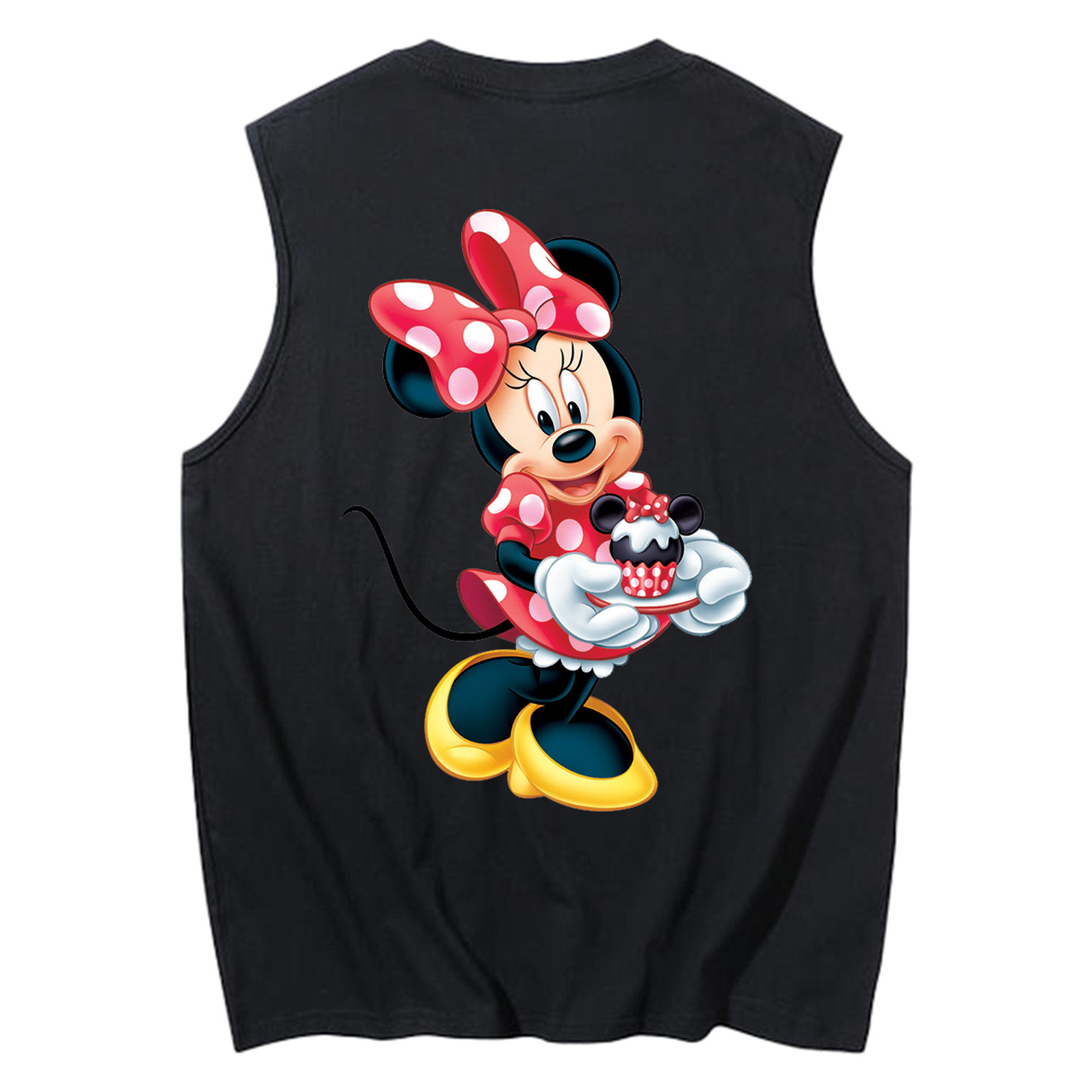 ミッキーマウス Mickey Mouse コットン100％タンクトップ（背面プリント）