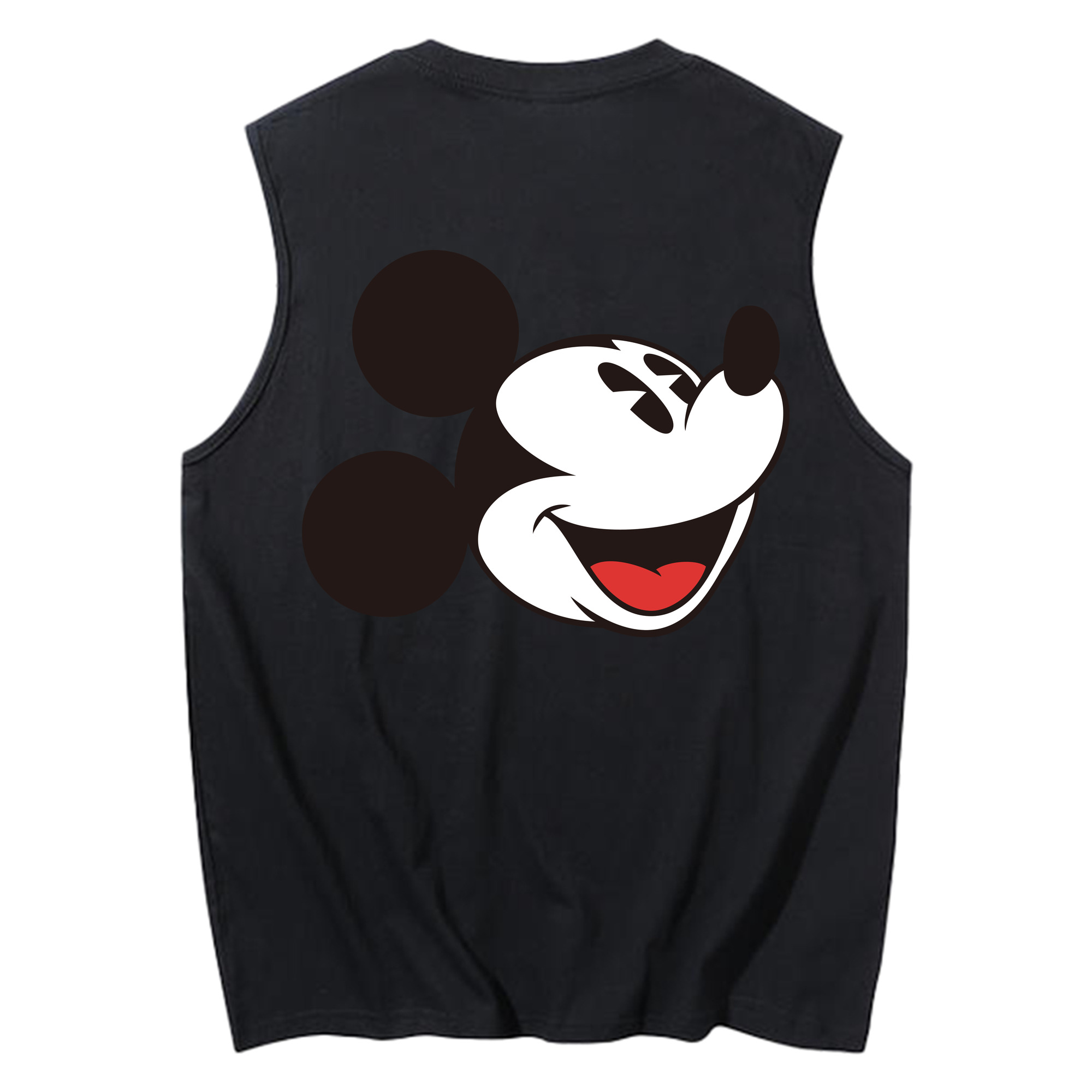 ミッキーマウス Mickey Mouse コットン100％タンクトップ（背面プリント）