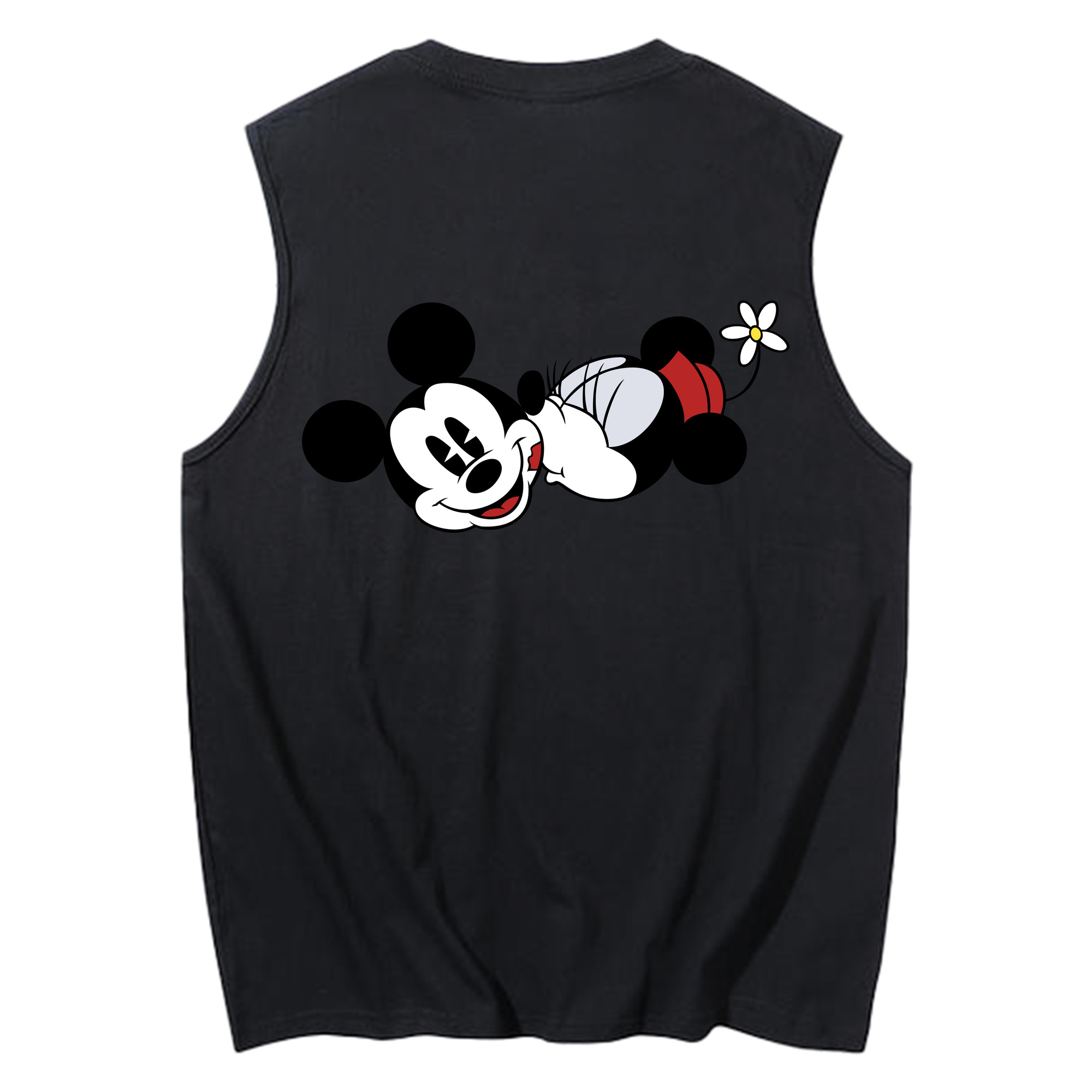ミッキーマウス Mickey Mouse コットン100％タンクトップ（背面プリント）