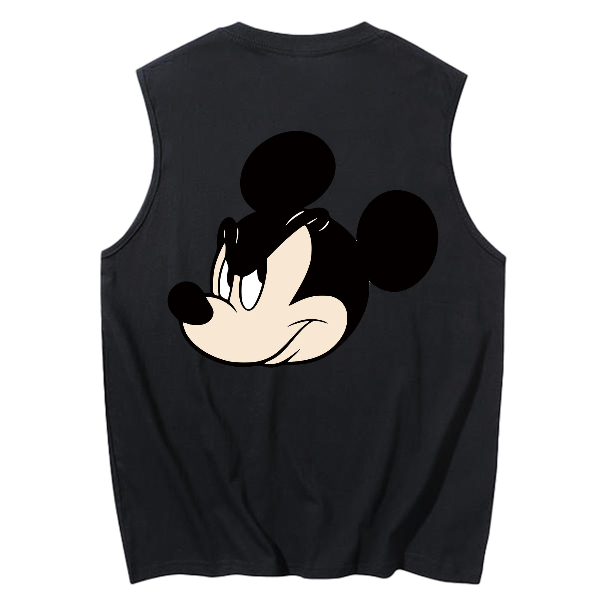 ミッキーマウス Mickey Mouse コットン100％タンクトップ（背面プリント）