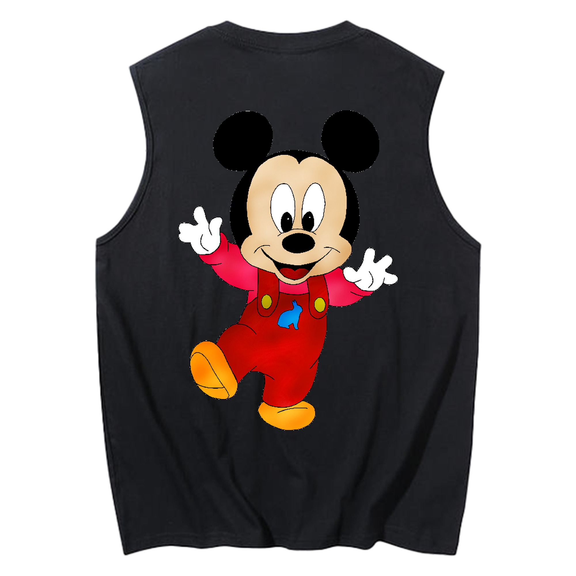 ミッキーマウス Mickey Mouse コットン100％タンクトップ（背面プリント）
