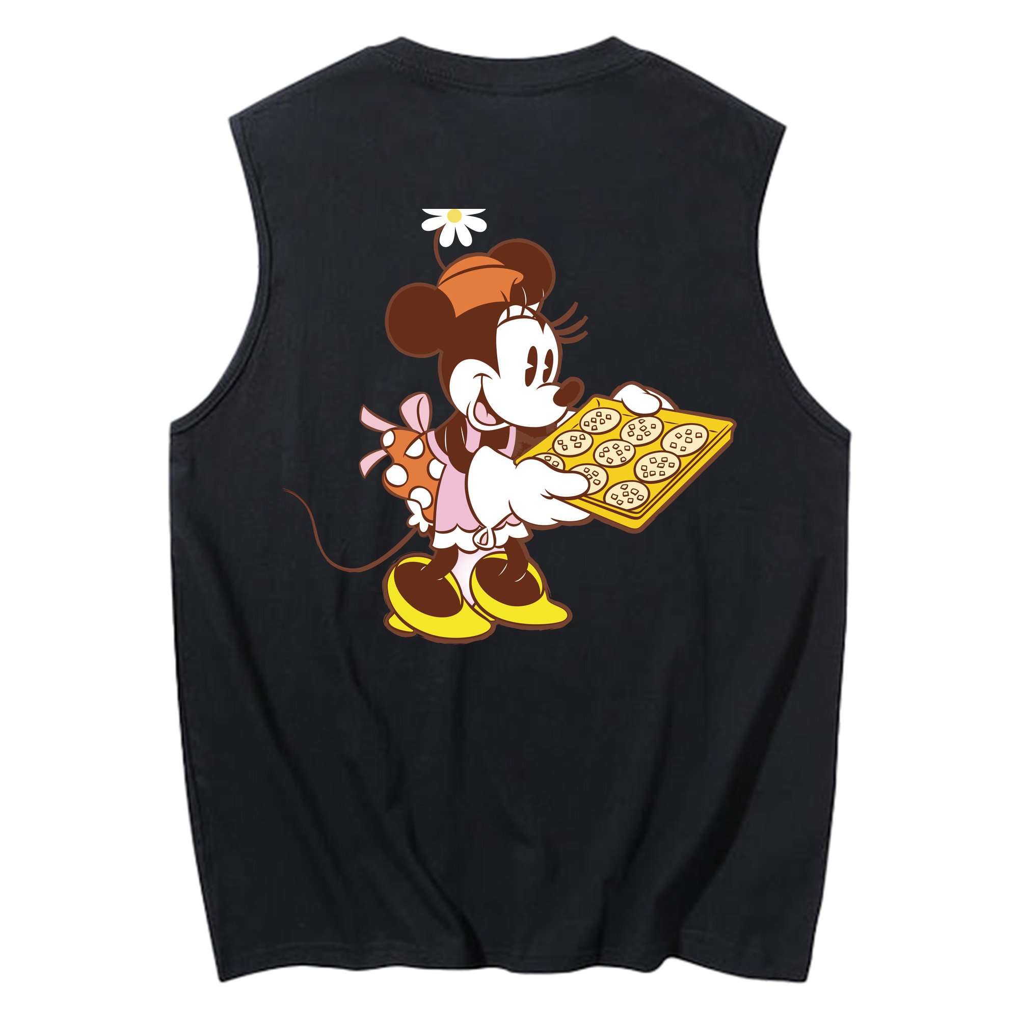 ミッキーマウス Mickey Mouse コットン100％タンクトップ（背面プリント）