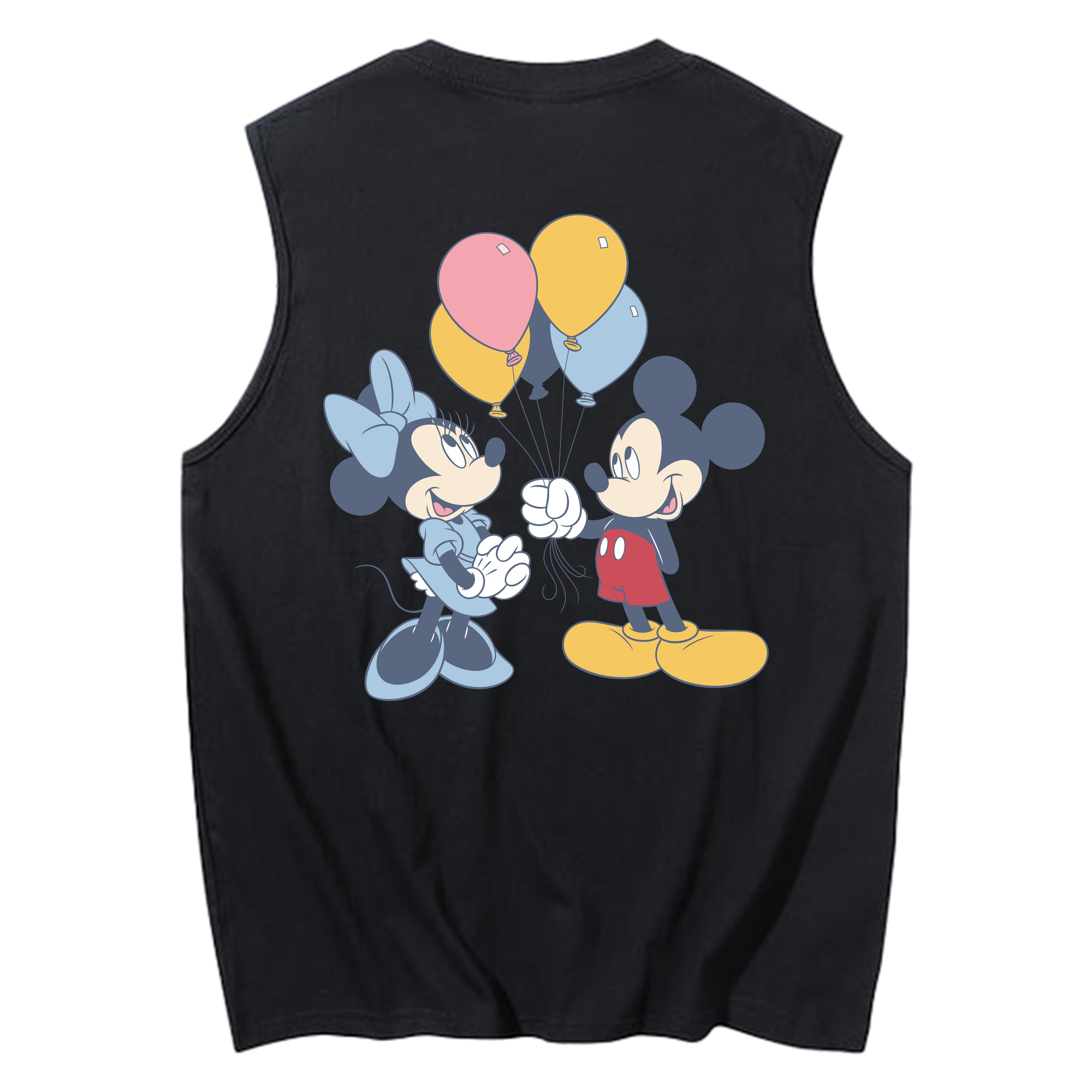 ミッキーマウス Mickey Mouse コットン100％タンクトップ（背面プリント）