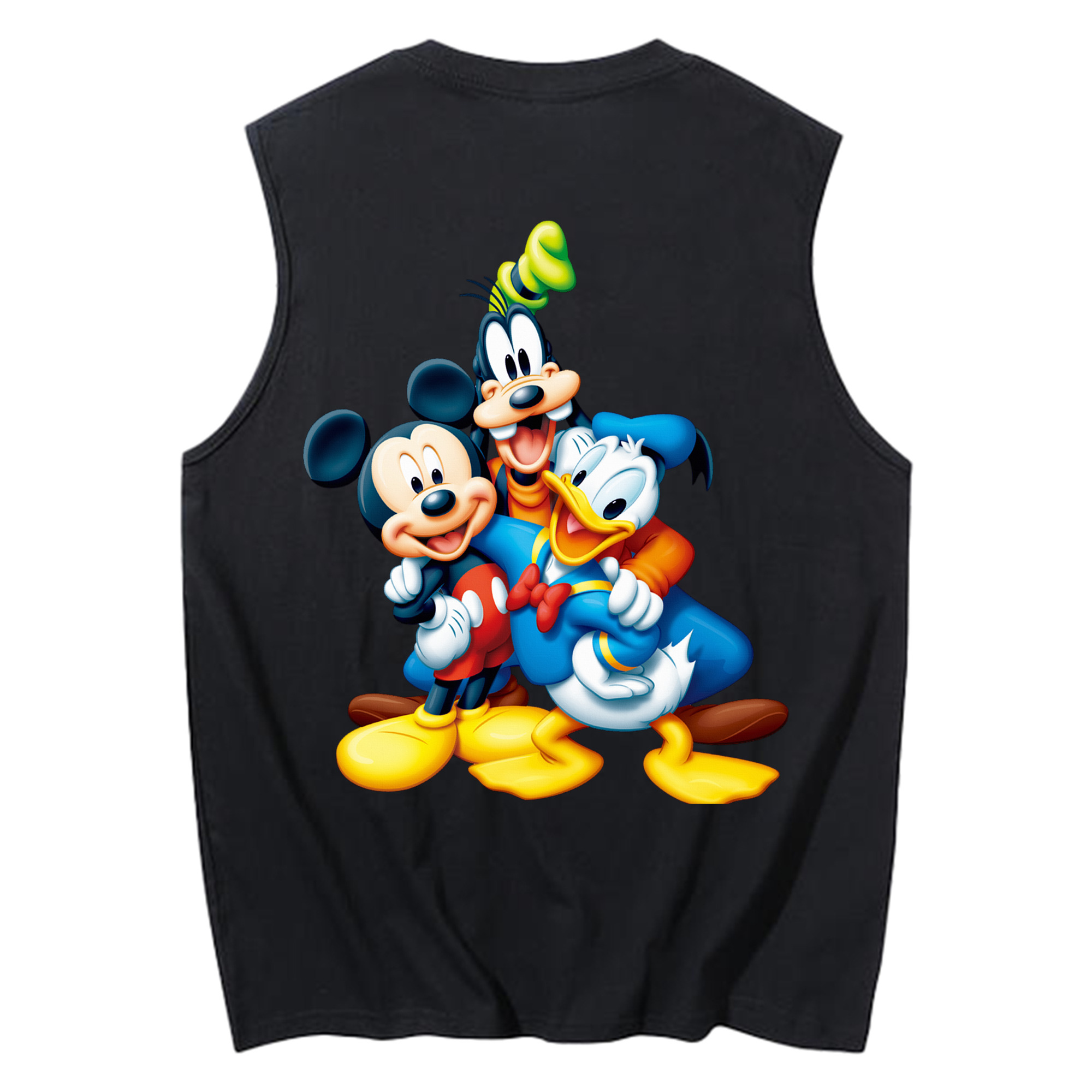 ミッキーマウス Mickey Mouse コットン100％タンクトップ（背面プリント）