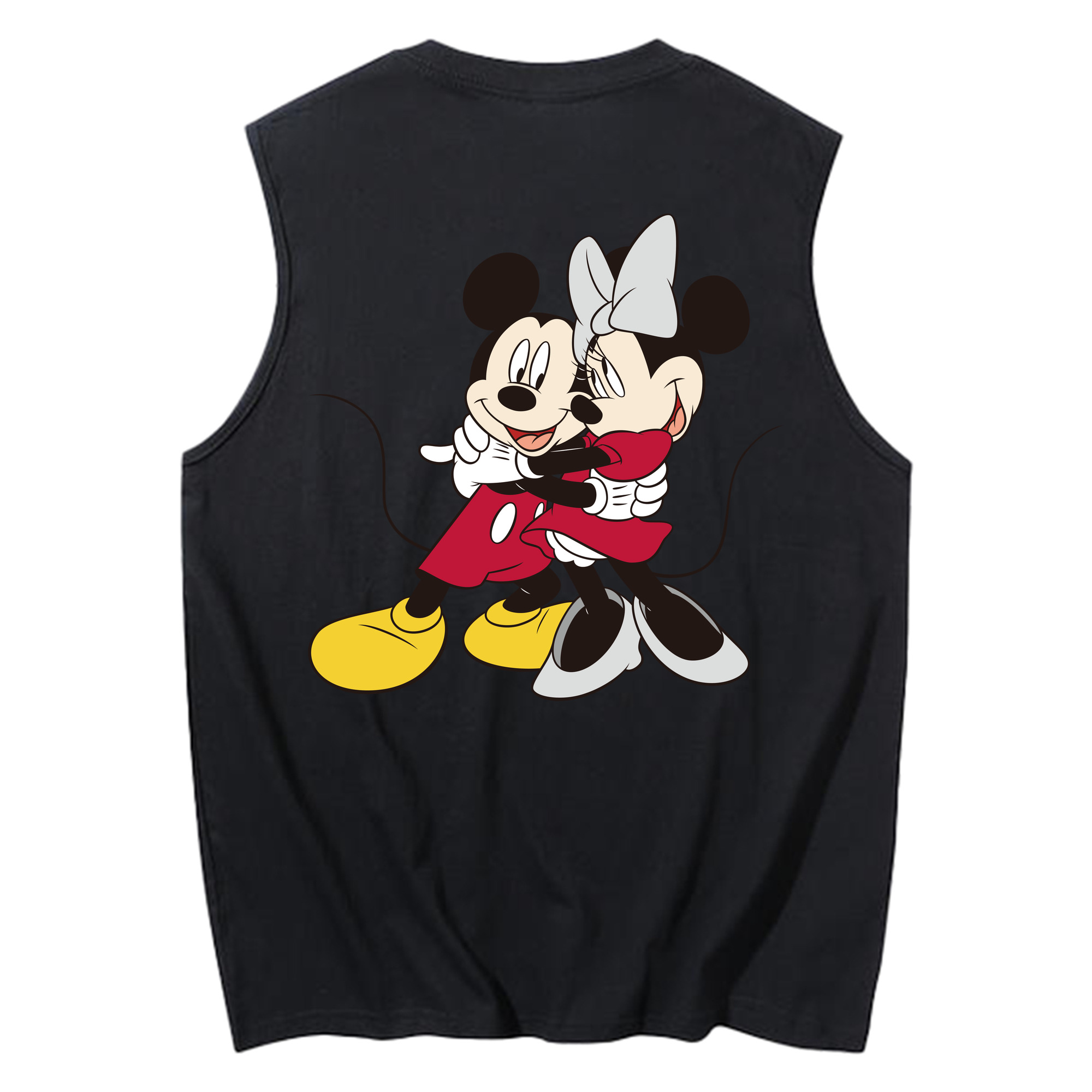 ミッキーマウス Mickey Mouse コットン100％タンクトップ（背面プリント）