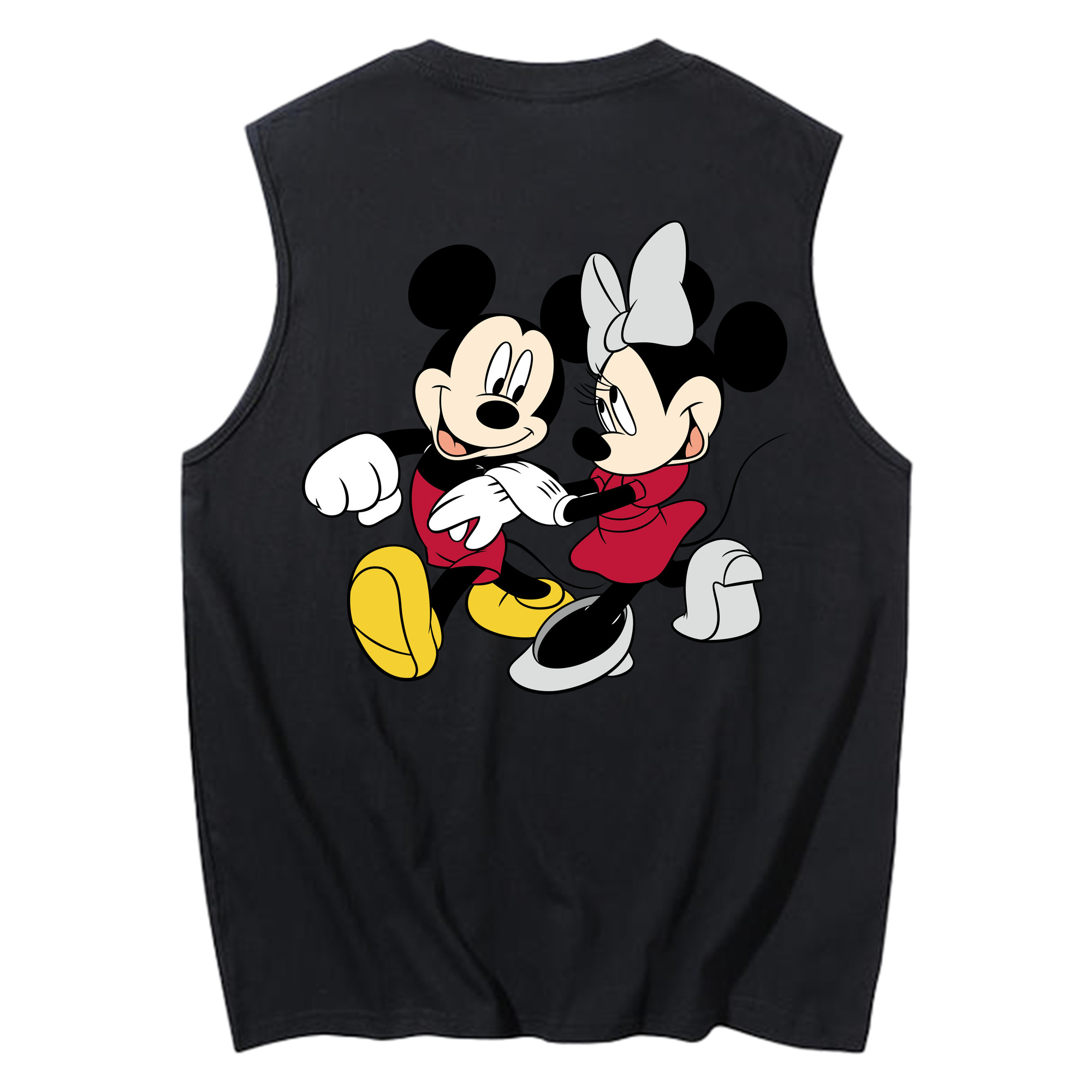 ミッキーマウス Mickey Mouse コットン100％タンクトップ（背面プリント）