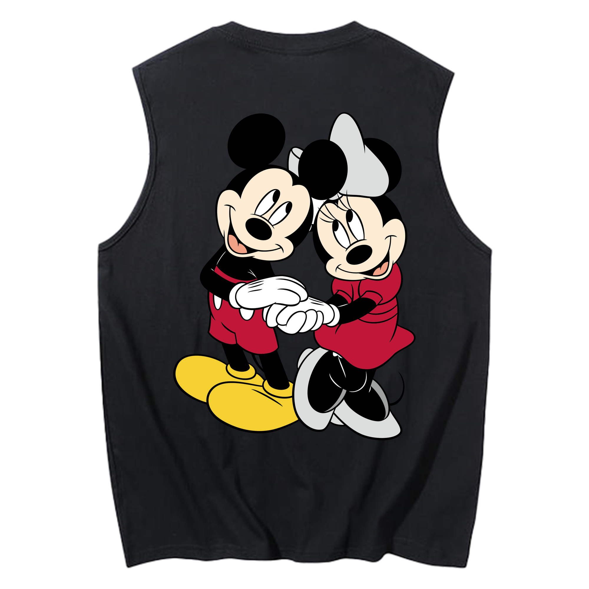 ミッキーマウス Mickey Mouse コットン100％タンクトップ（背面プリント）