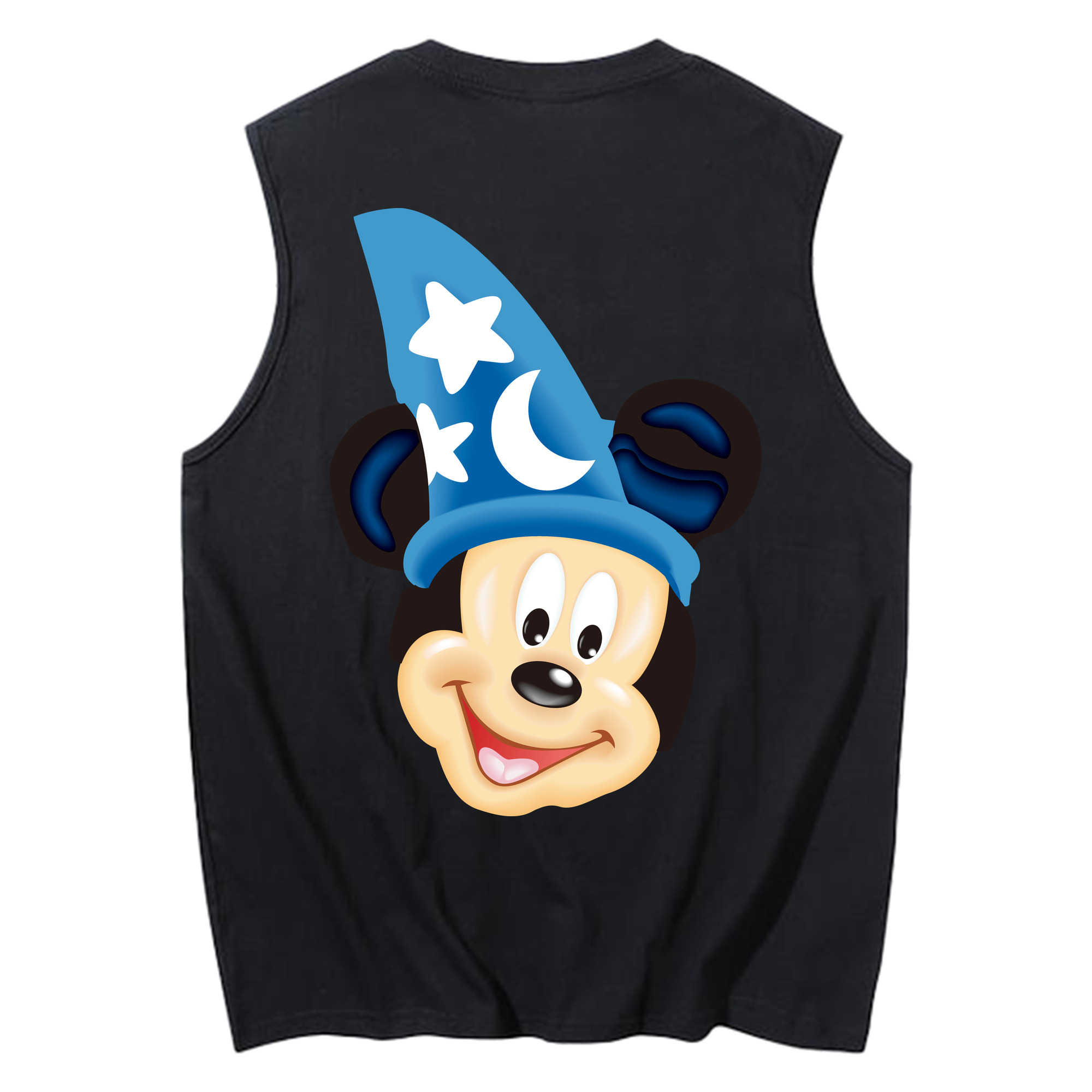 ミッキーマウス Mickey Mouse コットン100％タンクトップ（背面プリント）