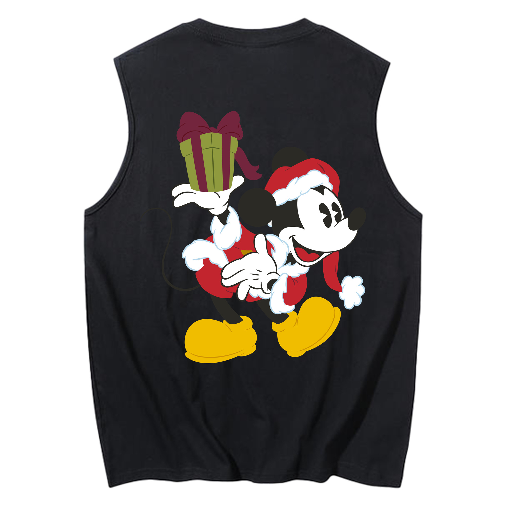 ミッキーマウス Mickey Mouse コットン100％タンクトップ（背面プリント）