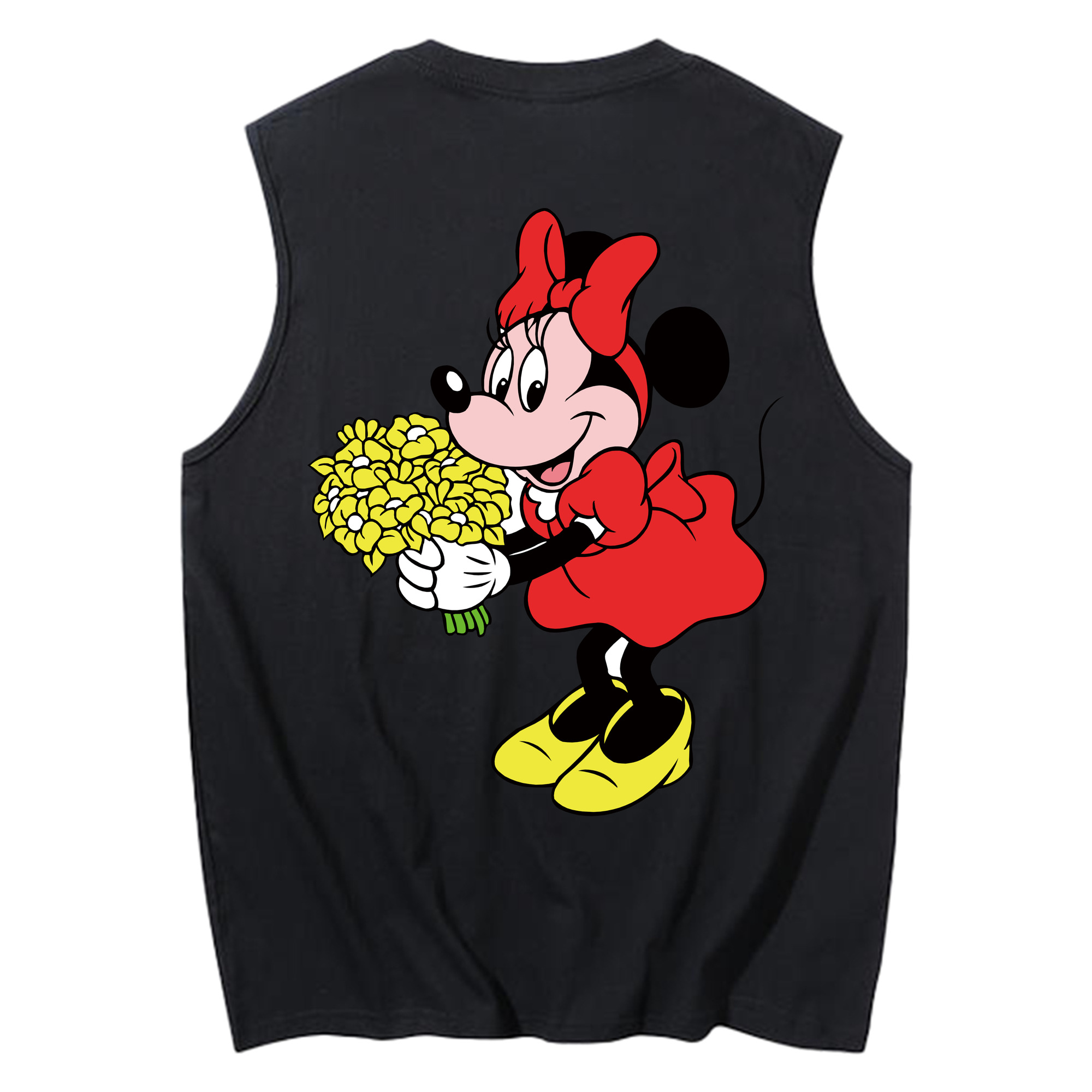 ミッキーマウス Mickey Mouse コットン100％タンクトップ（背面プリント）