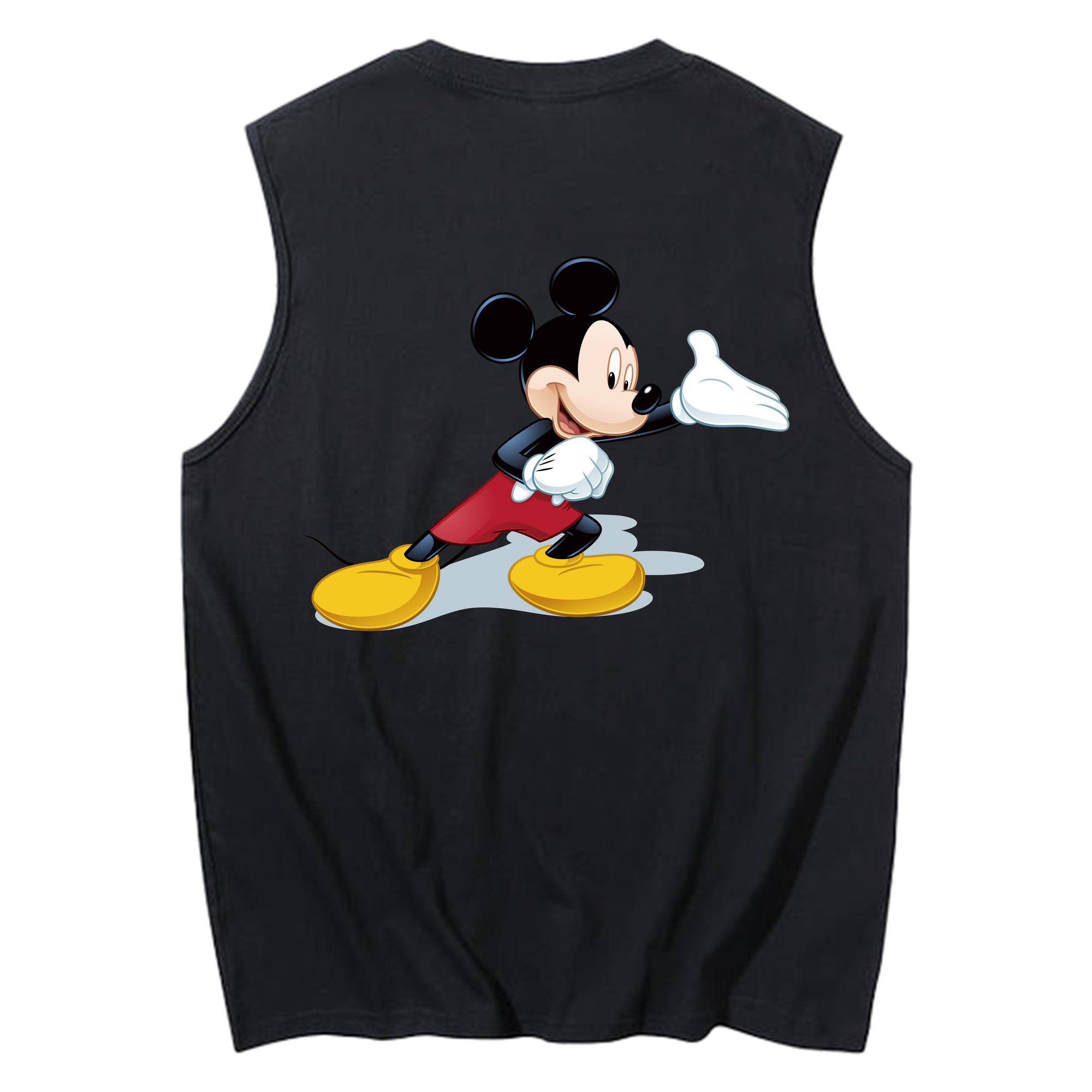 ミッキーマウス Mickey Mouse コットン100％タンクトップ（背面プリント）