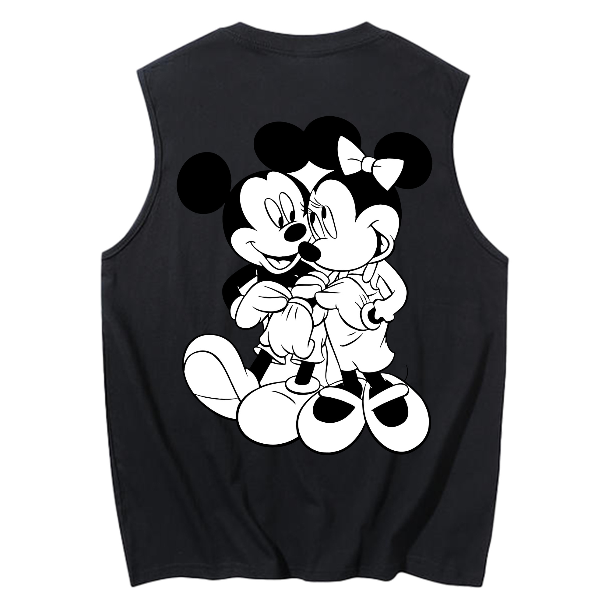 ミッキーマウス Mickey Mouse コットン100％タンクトップ（背面プリント）