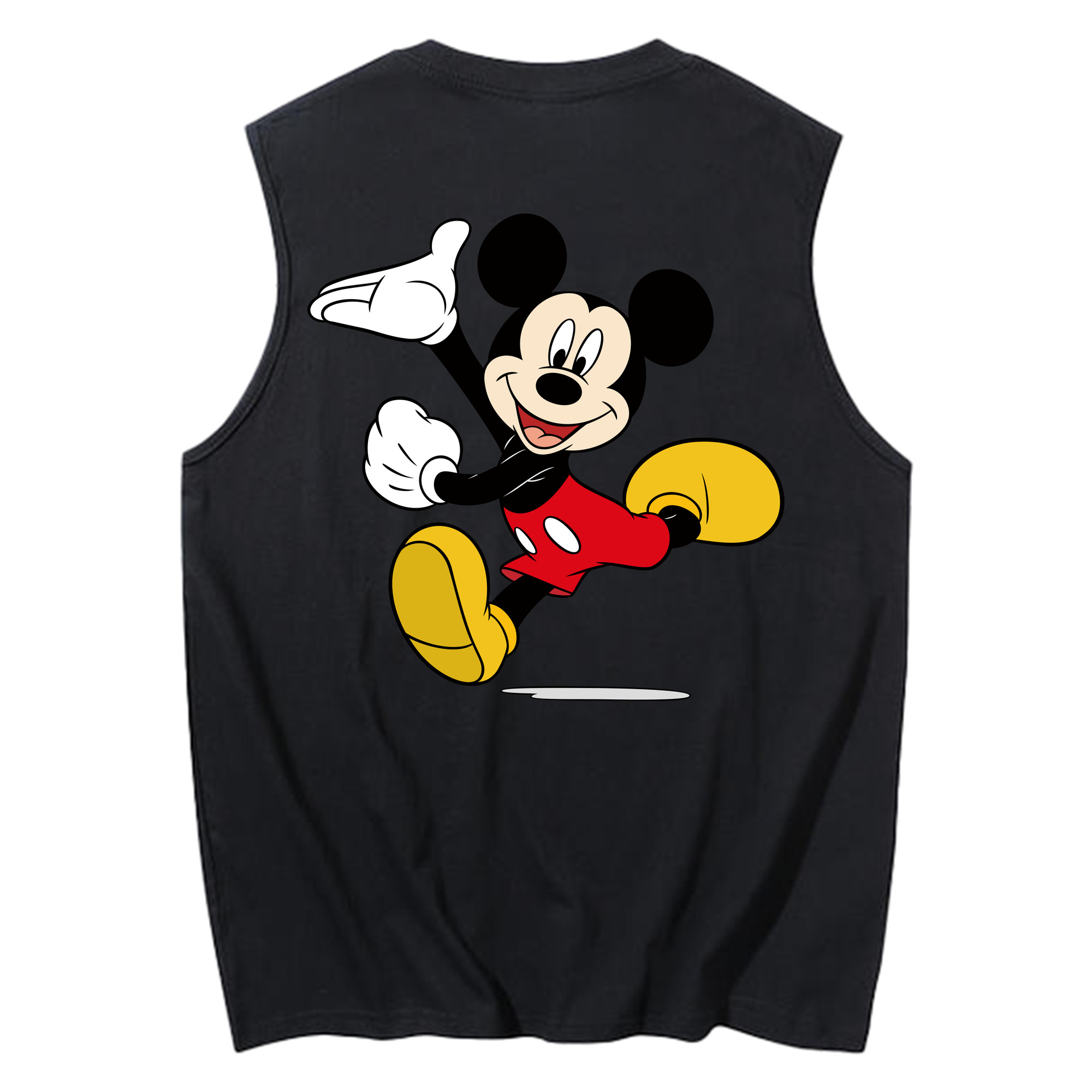 ミッキーマウス Mickey Mouse コットン100％タンクトップ（背面プリント）