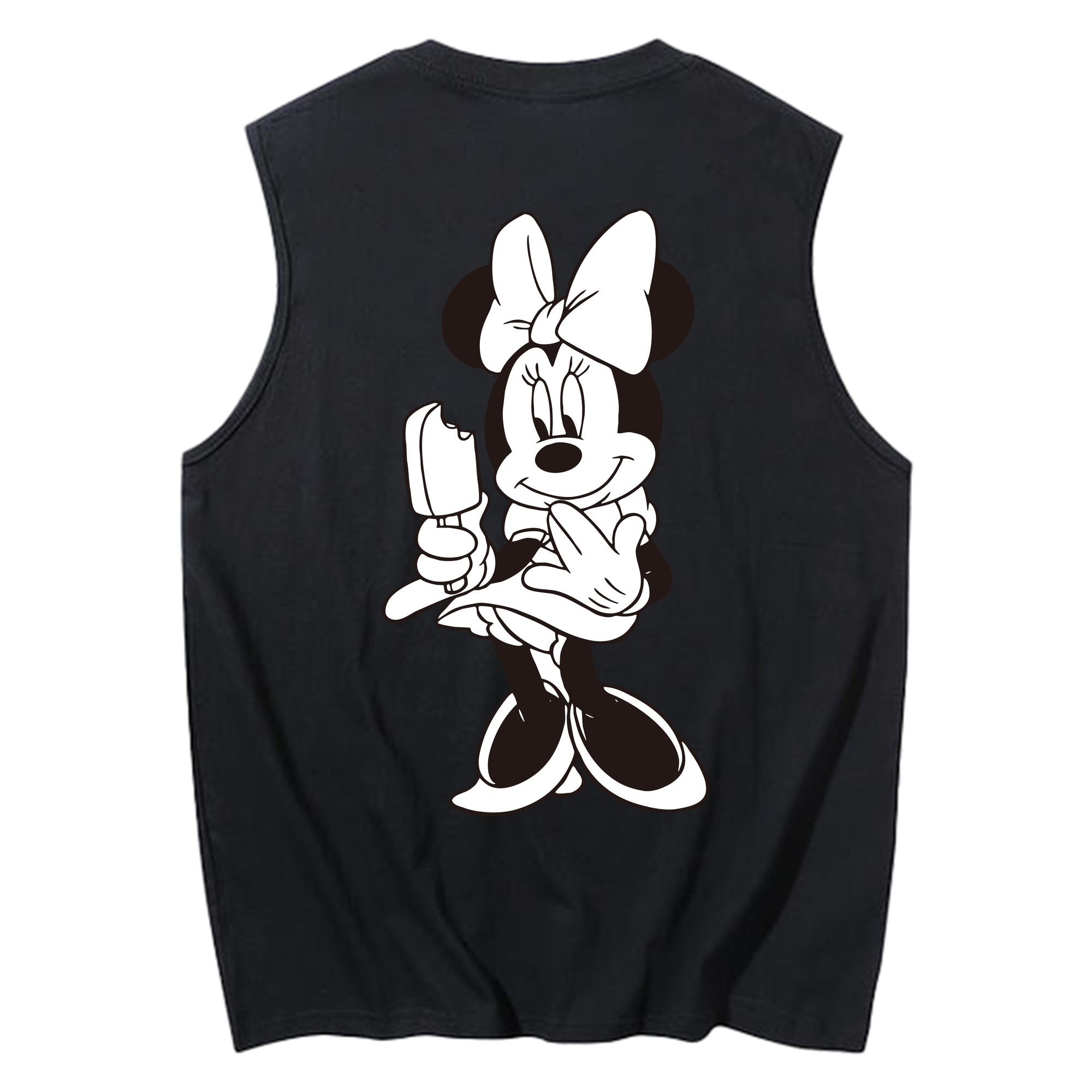 ミッキーマウス Mickey Mouse コットン100％タンクトップ（背面プリント）