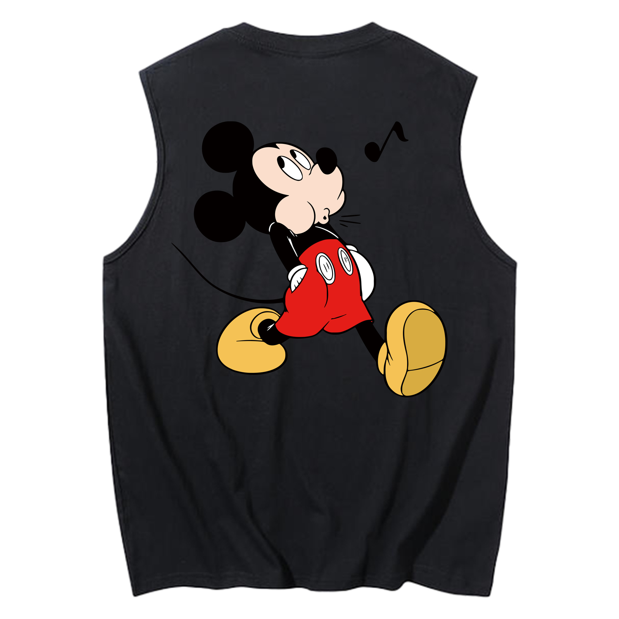 ミッキーマウス Mickey Mouse コットン100％タンクトップ（背面プリント）
