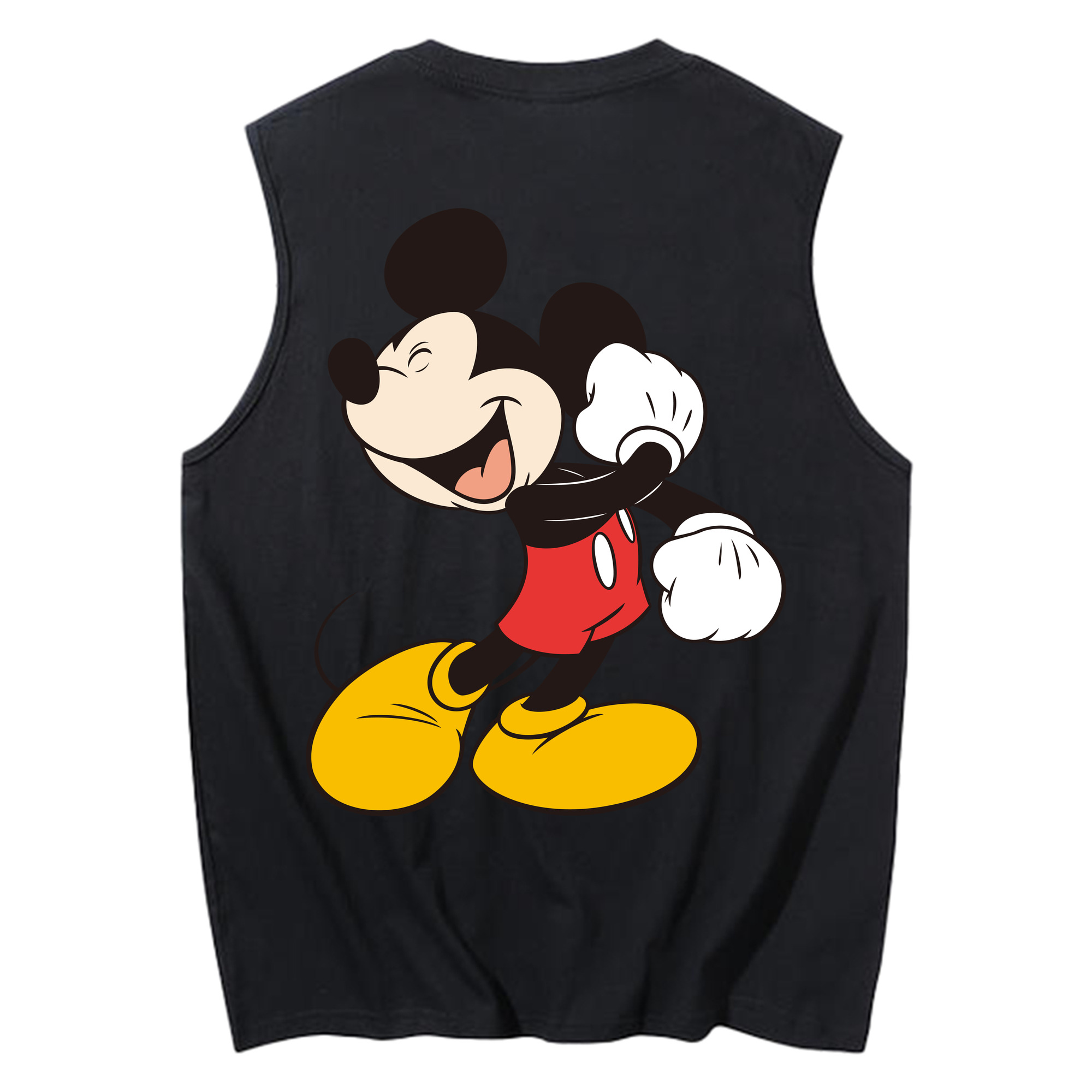 （画像用） ミッキーマウス Mickey Mouse コットン100％タンクトップ（背面プリント）