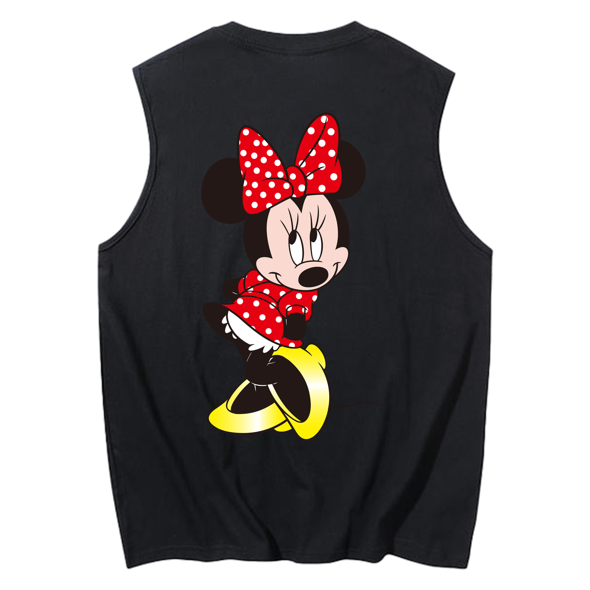 ミッキーマウス Mickey Mouse コットン100％タンクトップ（背面プリント）
