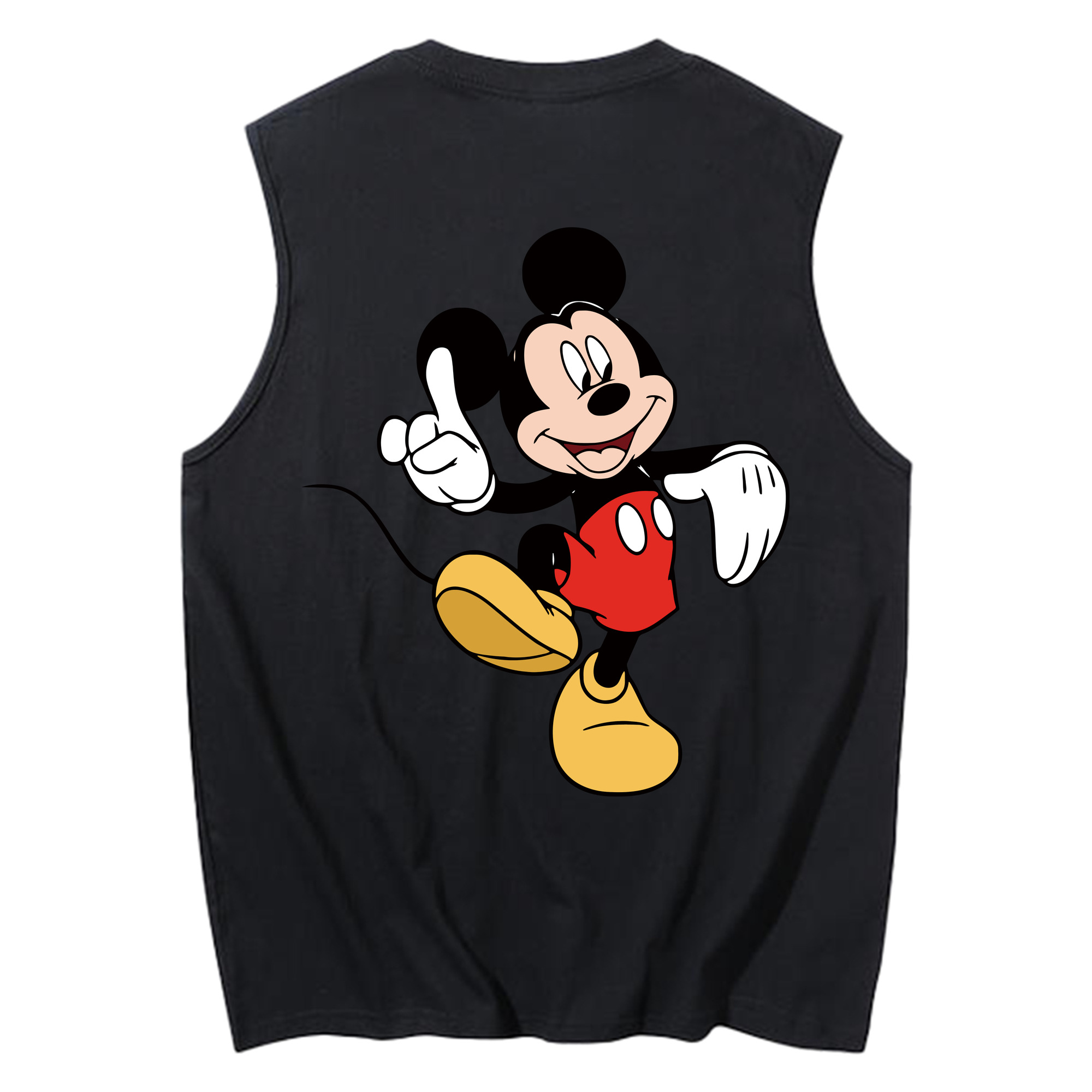 ミッキーマウス Mickey Mouse コットン100％タンクトップ（背面プリント）
