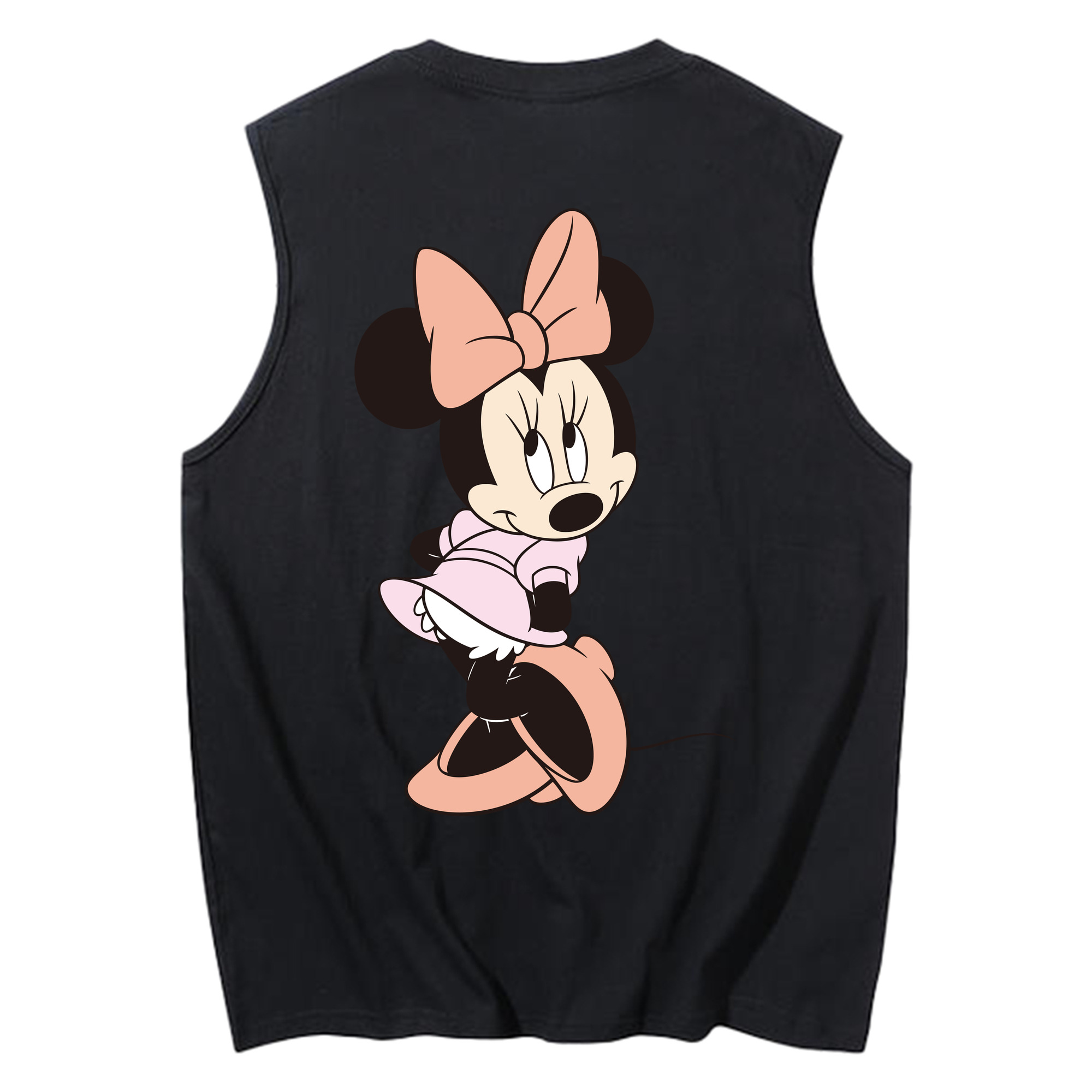 ミッキーマウス Mickey Mouse コットン100％タンクトップ（背面プリント）