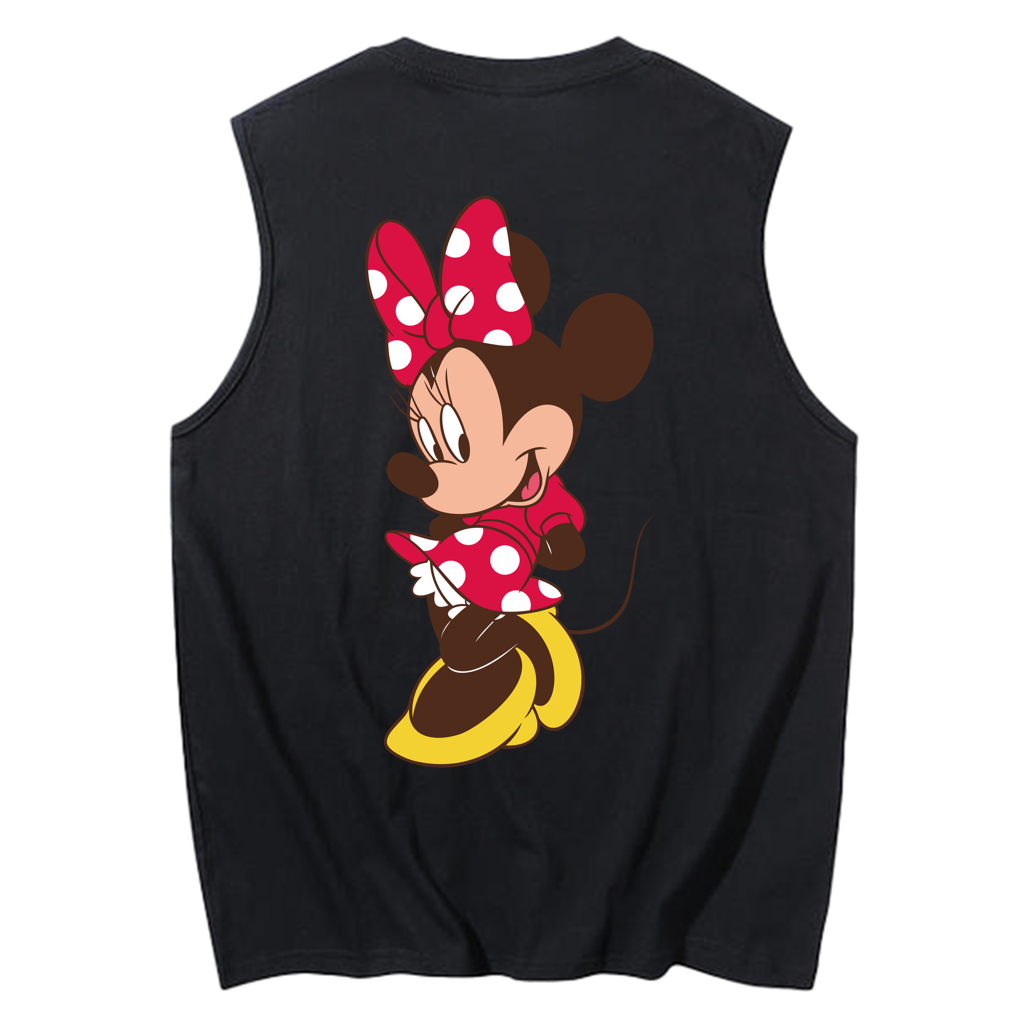 ミッキーマウス Mickey Mouse コットン100％タンクトップ（背面プリント）