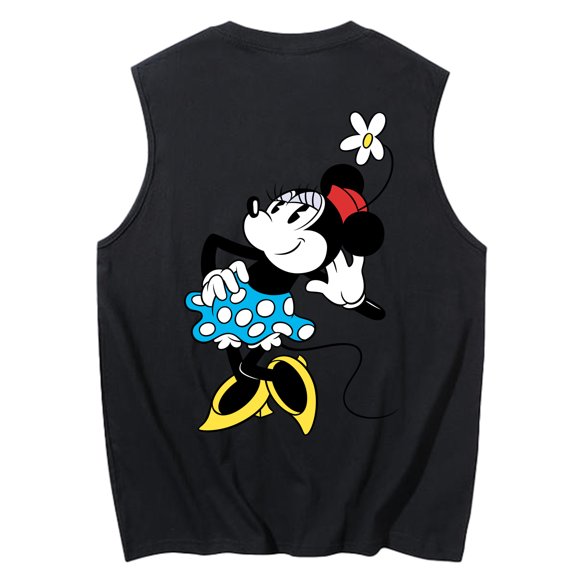 （画像用） ミッキーマウス Mickey Mouse コットン100％タンクトップ（背面プリント）