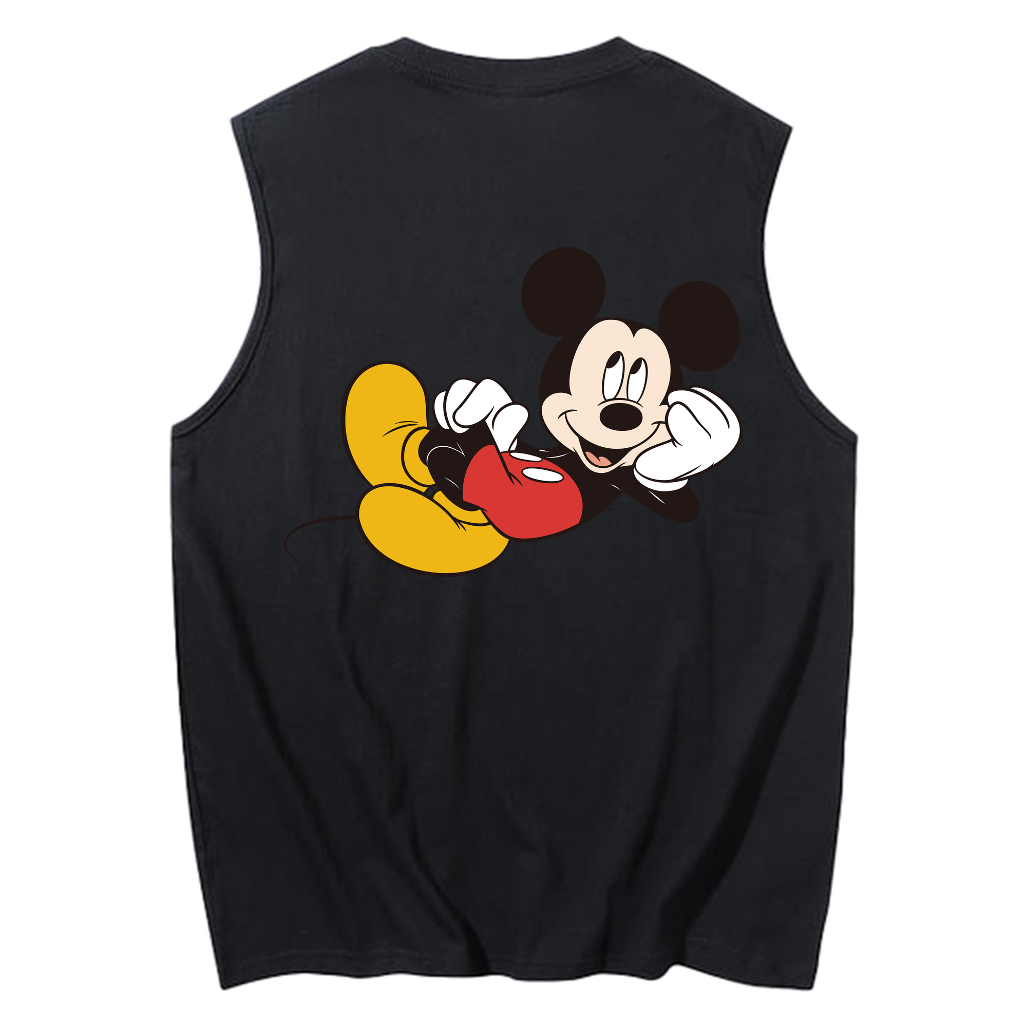 ミッキーマウス Mickey Mouse コットン100％タンクトップ（背面プリント）