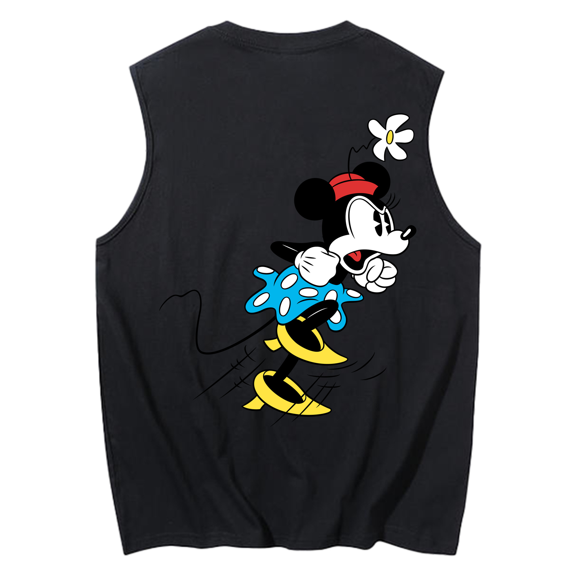 ミッキーマウス Mickey Mouse コットン100％タンクトップ（背面プリント）