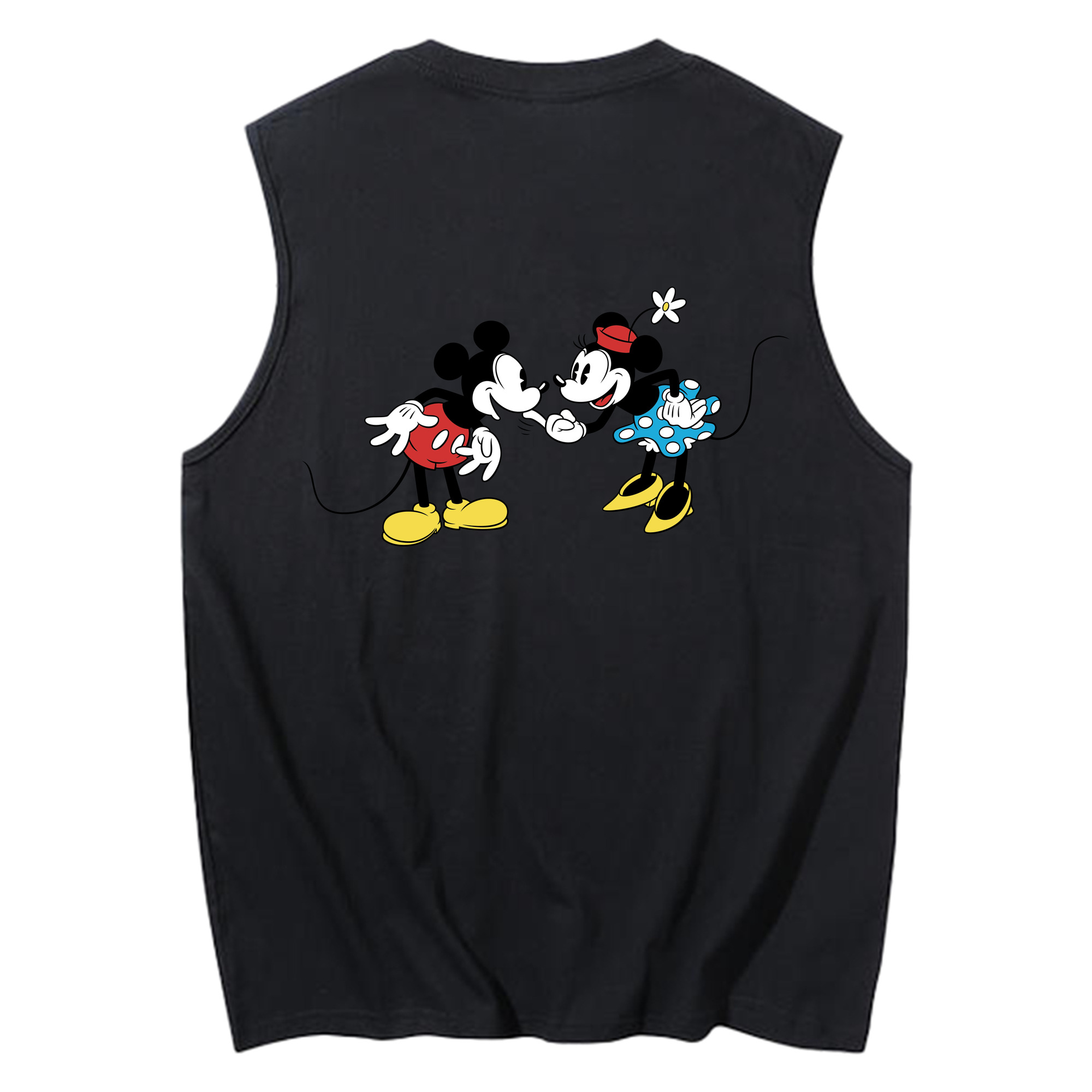 ミッキーマウス Mickey Mouse コットン100％タンクトップ（背面プリント）
