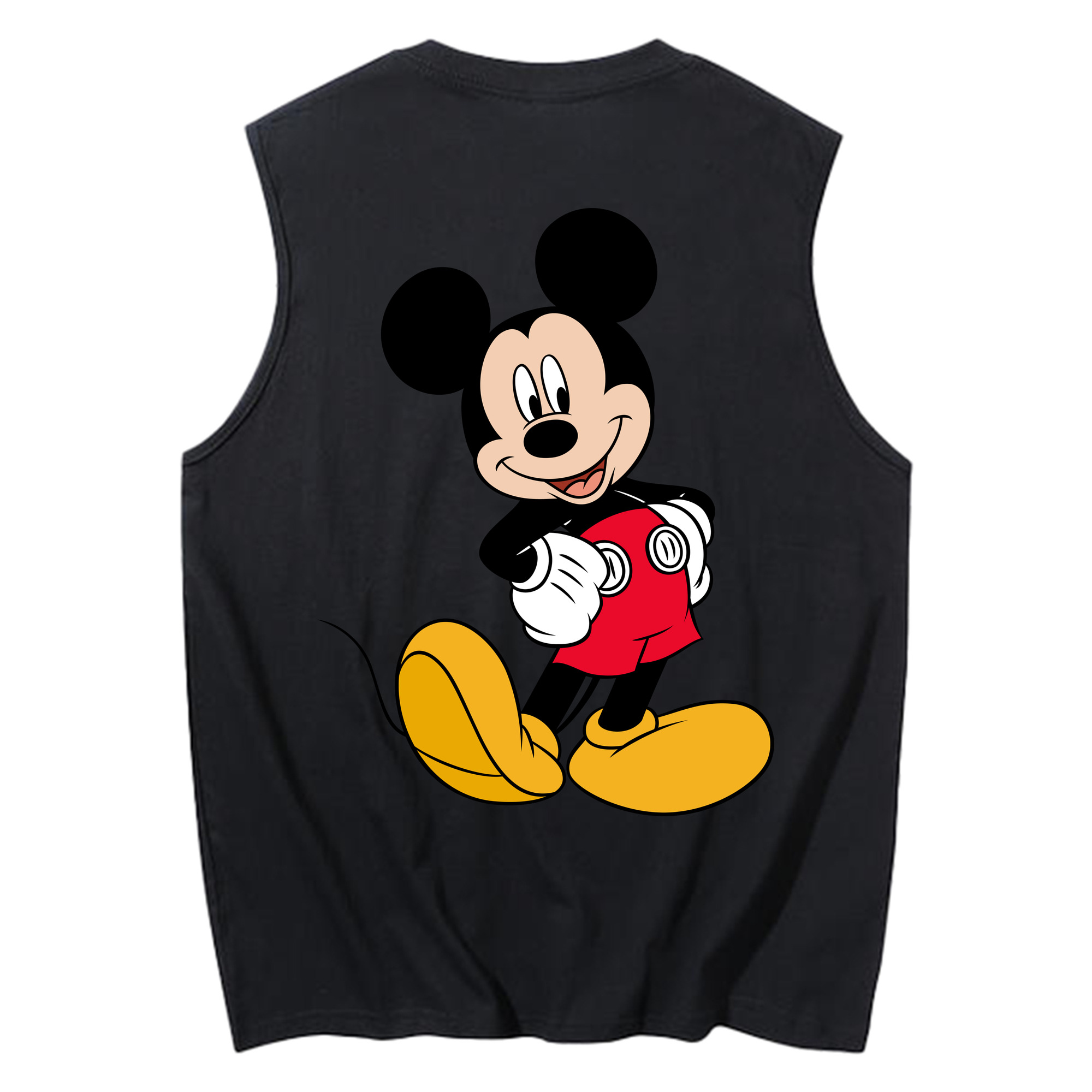 ミッキーマウス Mickey Mouse コットン100％タンクトップ（背面プリント）