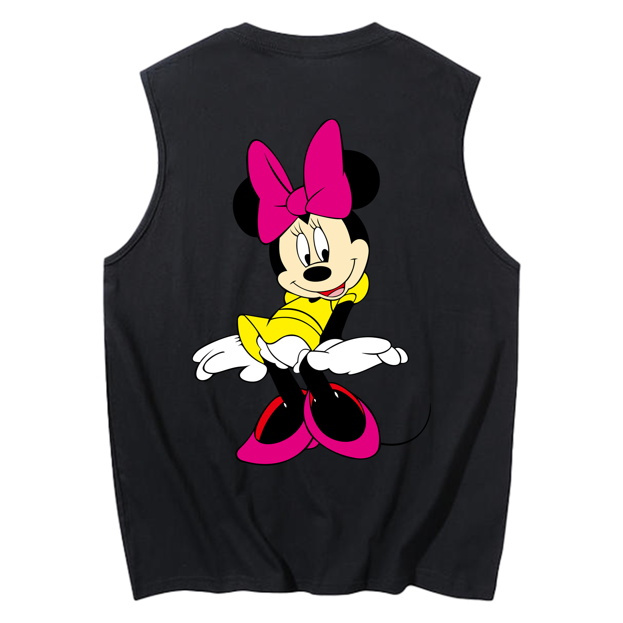 ミッキーマウス Mickey Mouse コットン100％タンクトップ（背面プリント）