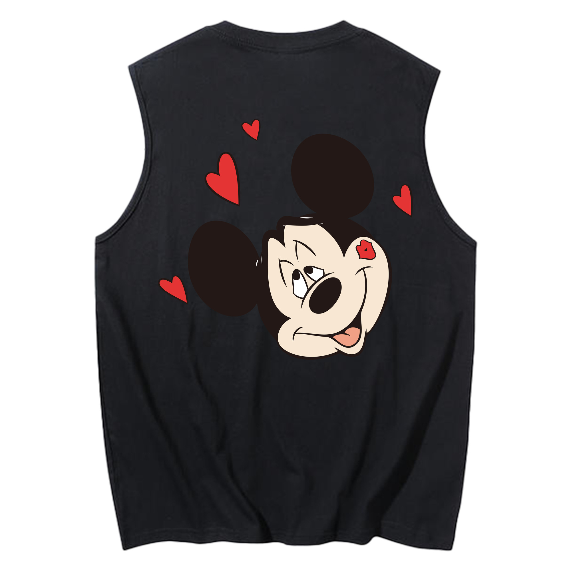 ミッキーマウス Mickey Mouse コットン100％タンクトップ（背面プリント）