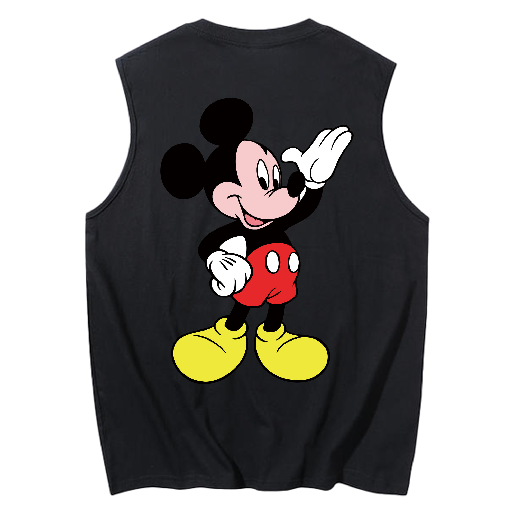 （画像用） ミッキーマウス Mickey Mouse コットン100％タンクトップ（背面プリント）
