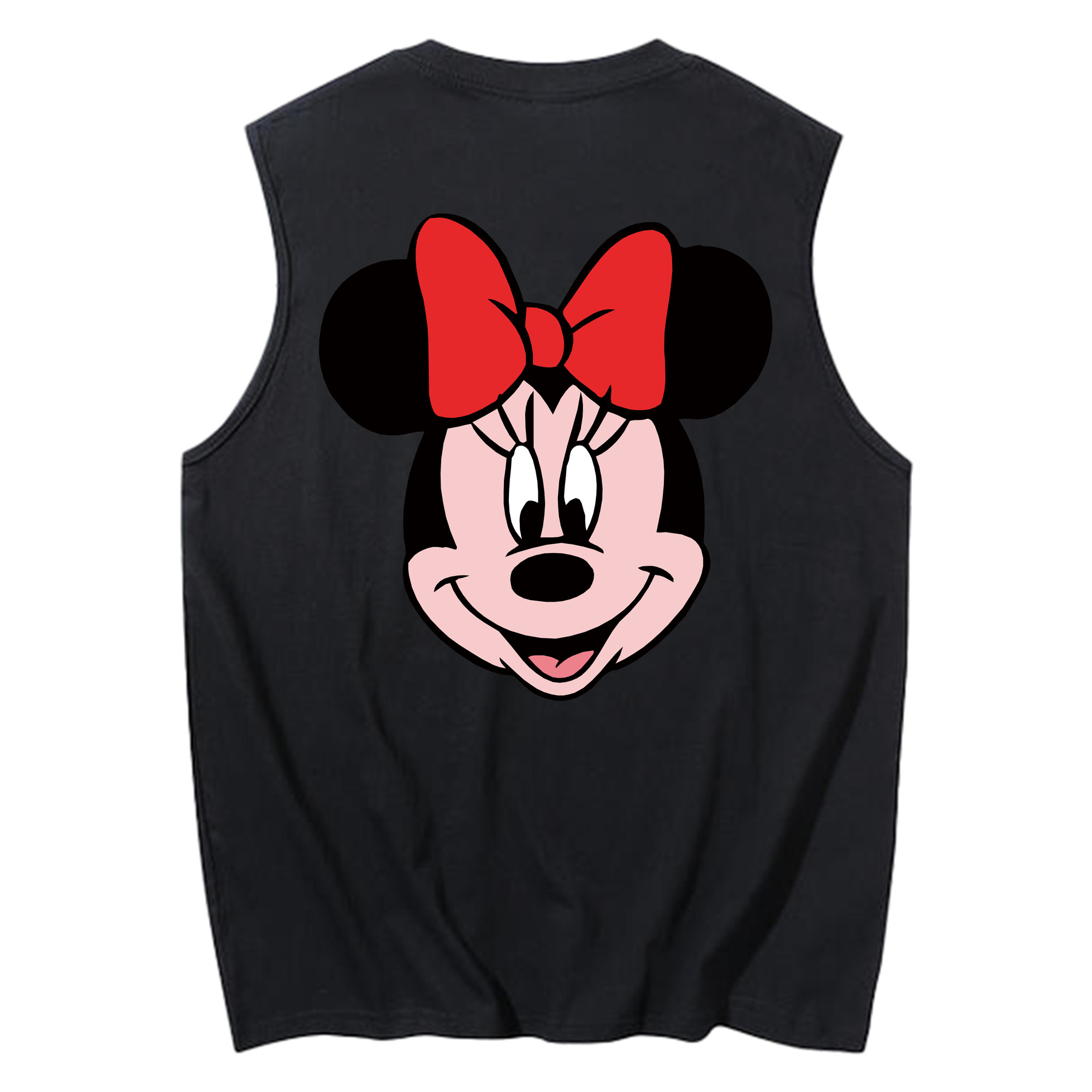 ミッキーマウス Mickey Mouse コットン100％タンクトップ（背面プリント）