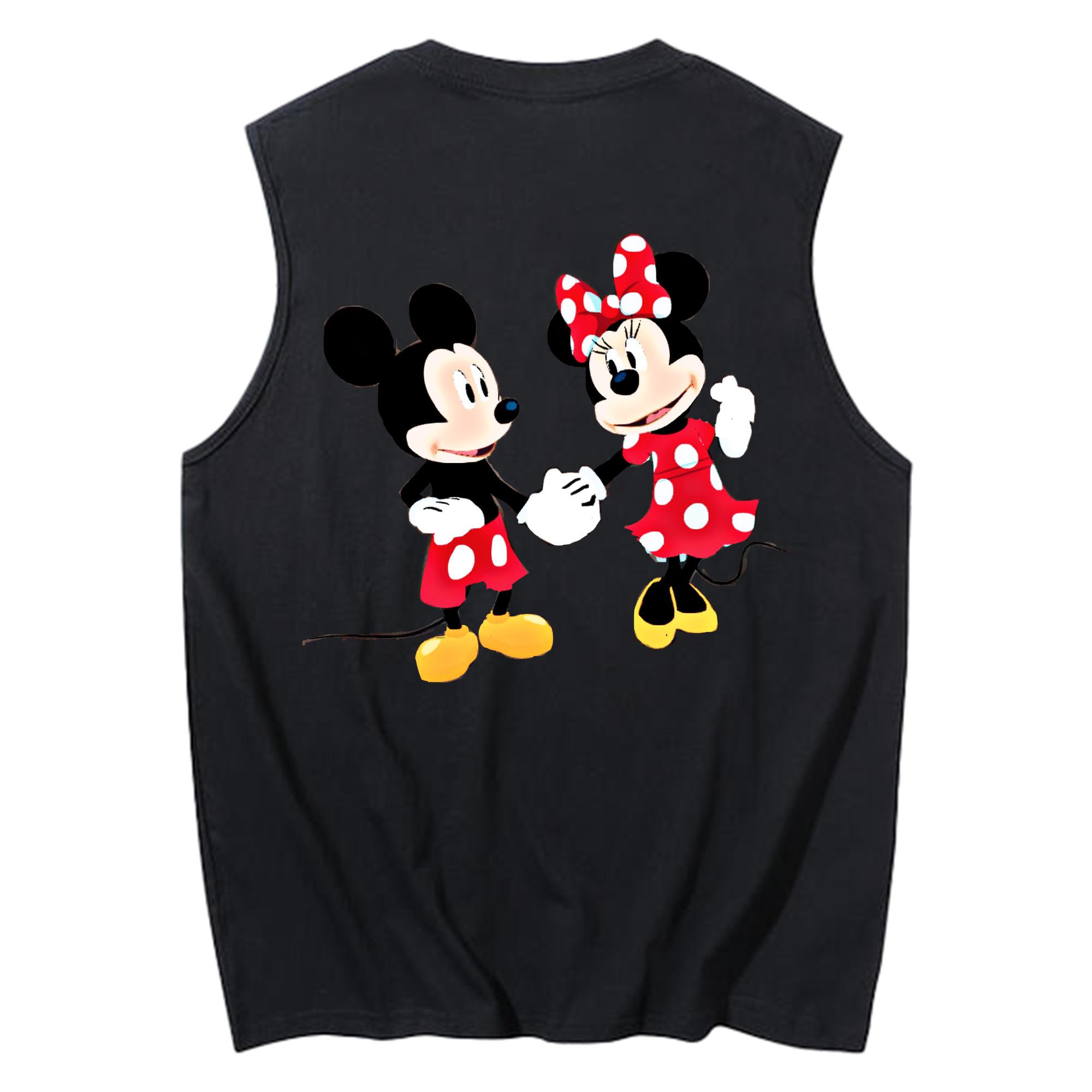 ミッキーマウス Mickey Mouse コットン100％タンクトップ（背面プリント）