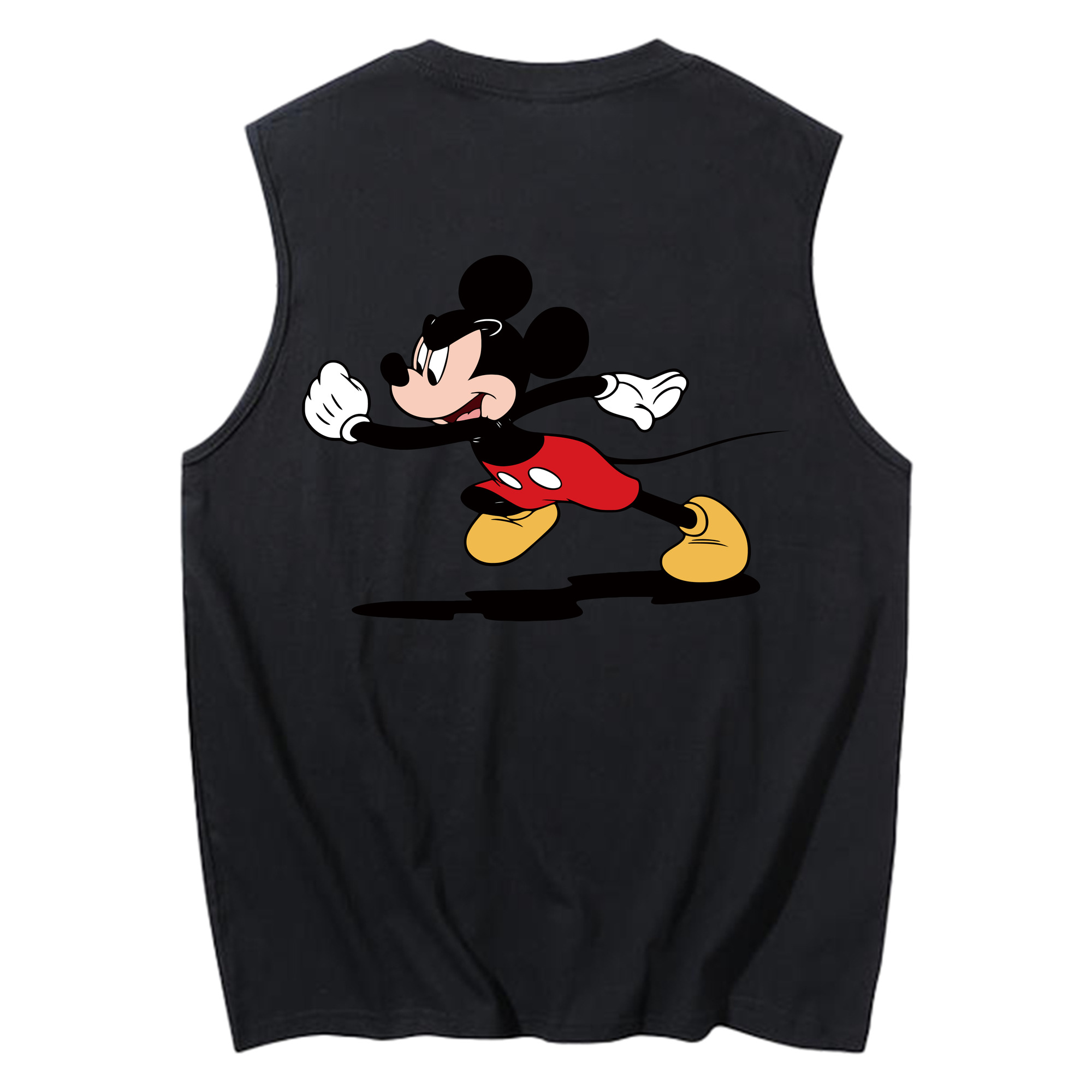 ミッキーマウス Mickey Mouse コットン100％タンクトップ（背面プリント）