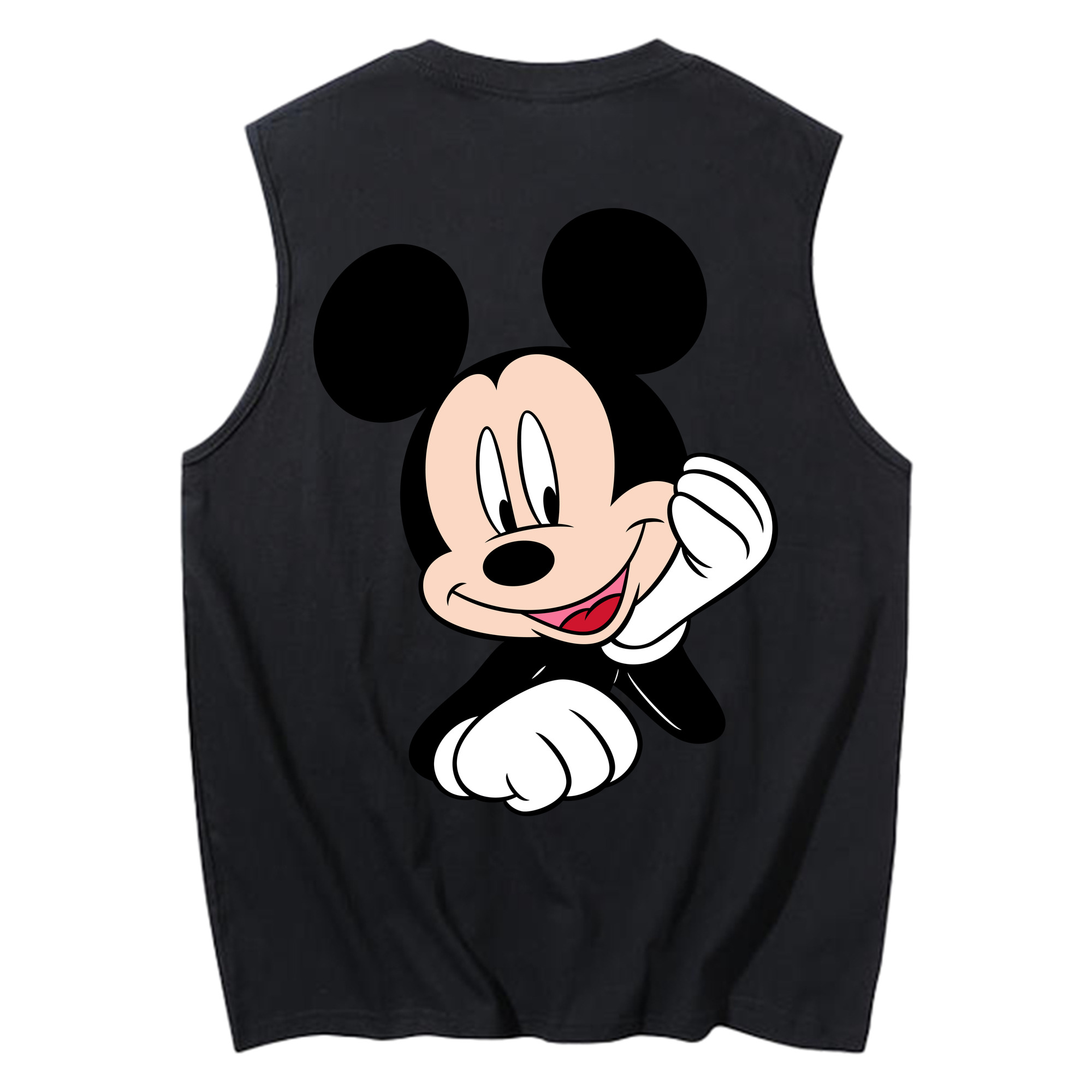 （画像用） ミッキーマウス Mickey Mouse コットン100％タンクトップ（背面プリント）