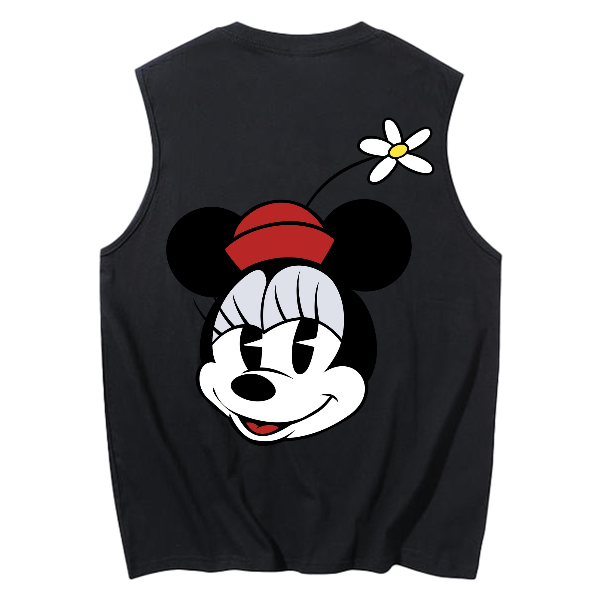 ミッキーマウス Mickey Mouse コットン100％タンクトップ（背面プリント）