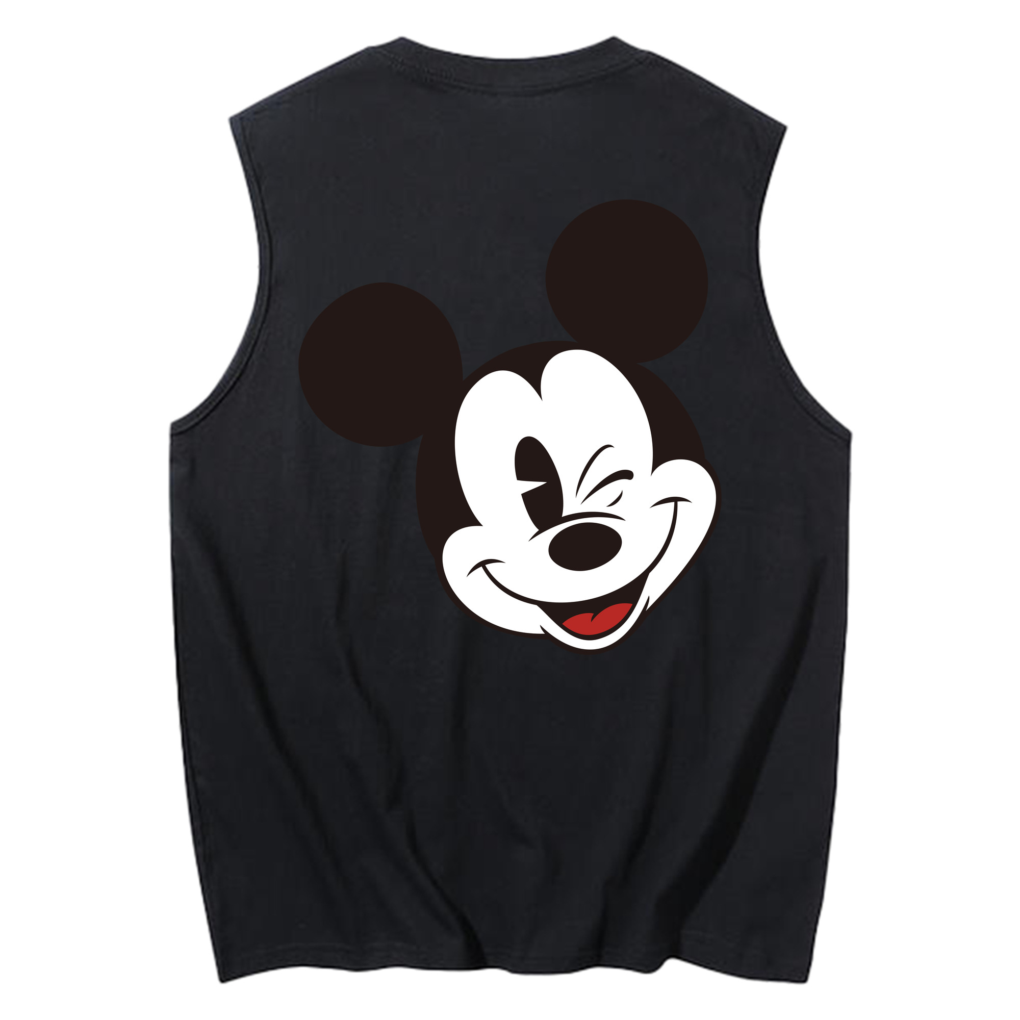 ミッキーマウス Mickey Mouse コットン100％タンクトップ（背面プリント）