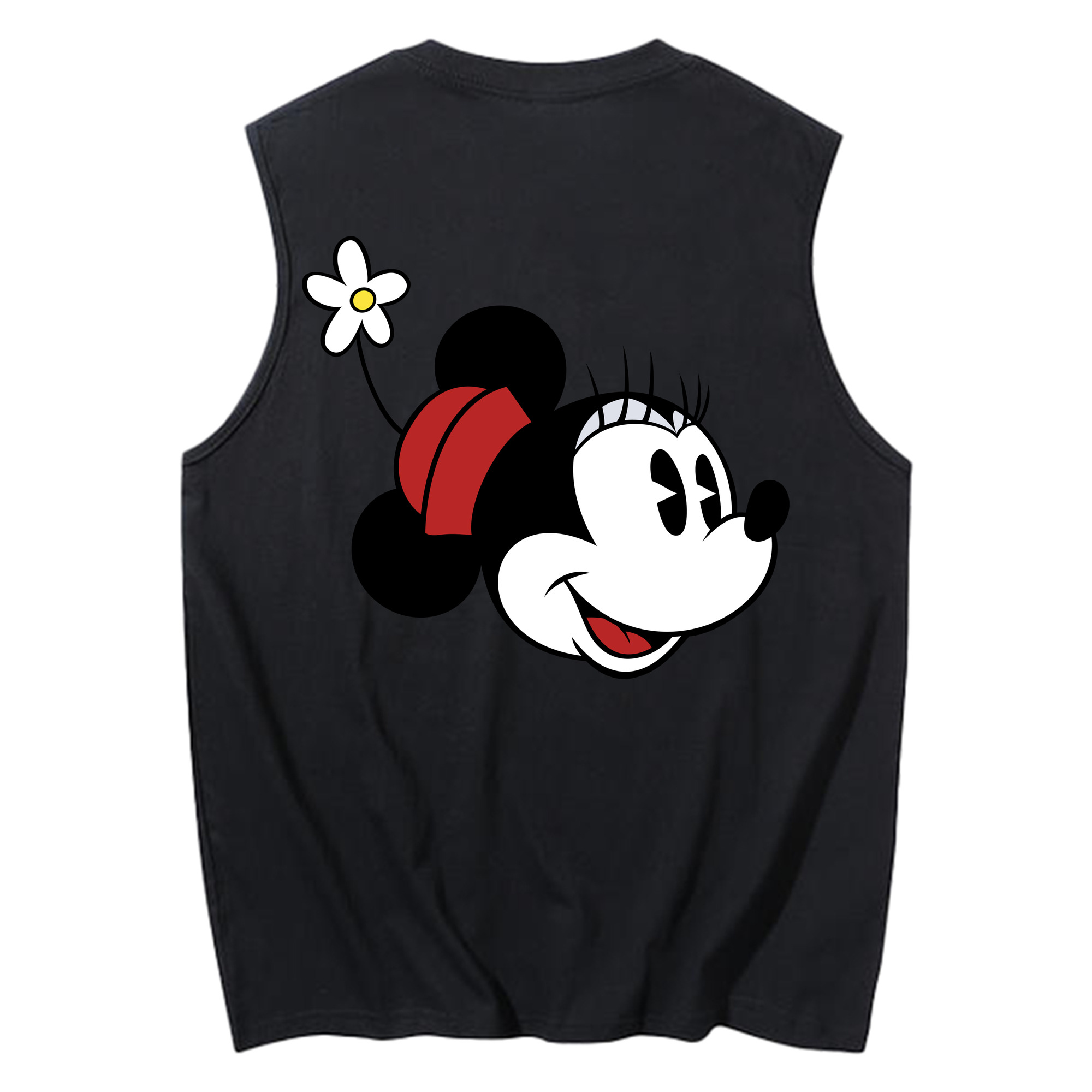 ミッキーマウス Mickey Mouse コットン100％タンクトップ（背面プリント）