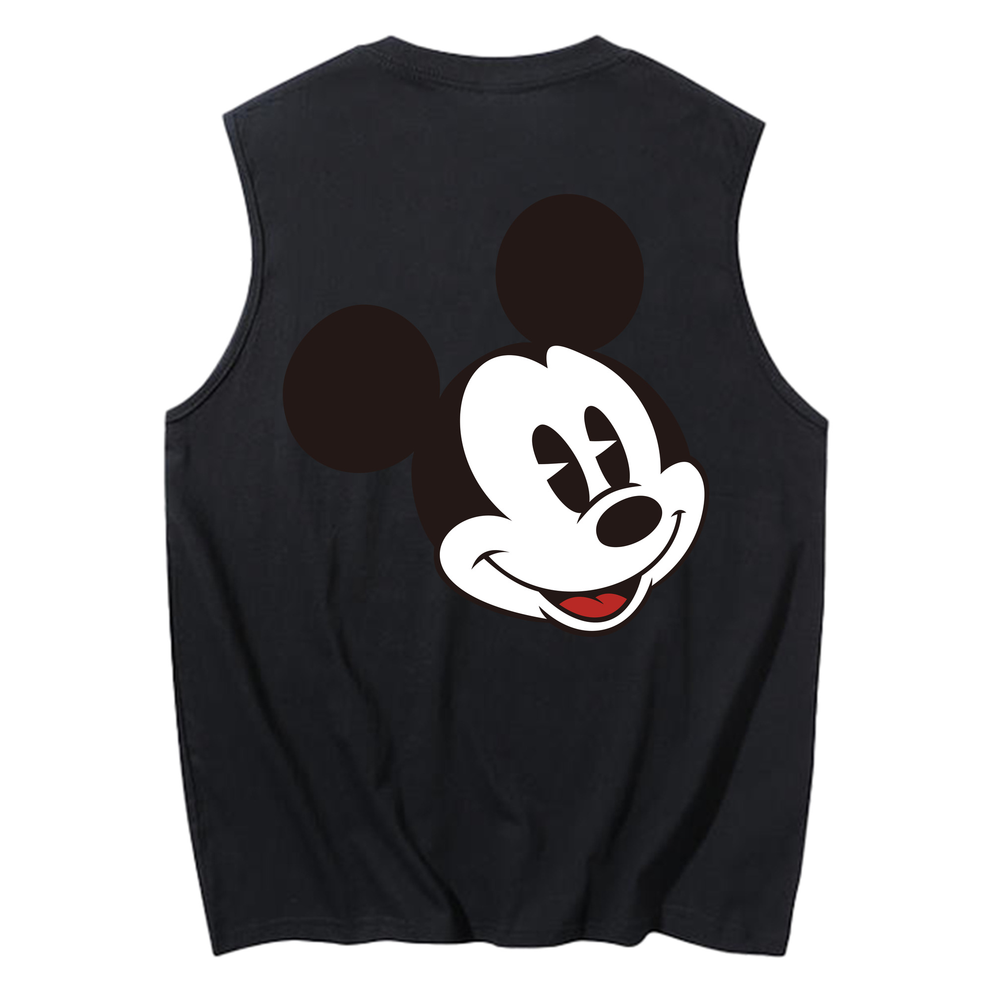 ミッキーマウス Mickey Mouse コットン100％タンクトップ（背面プリント）