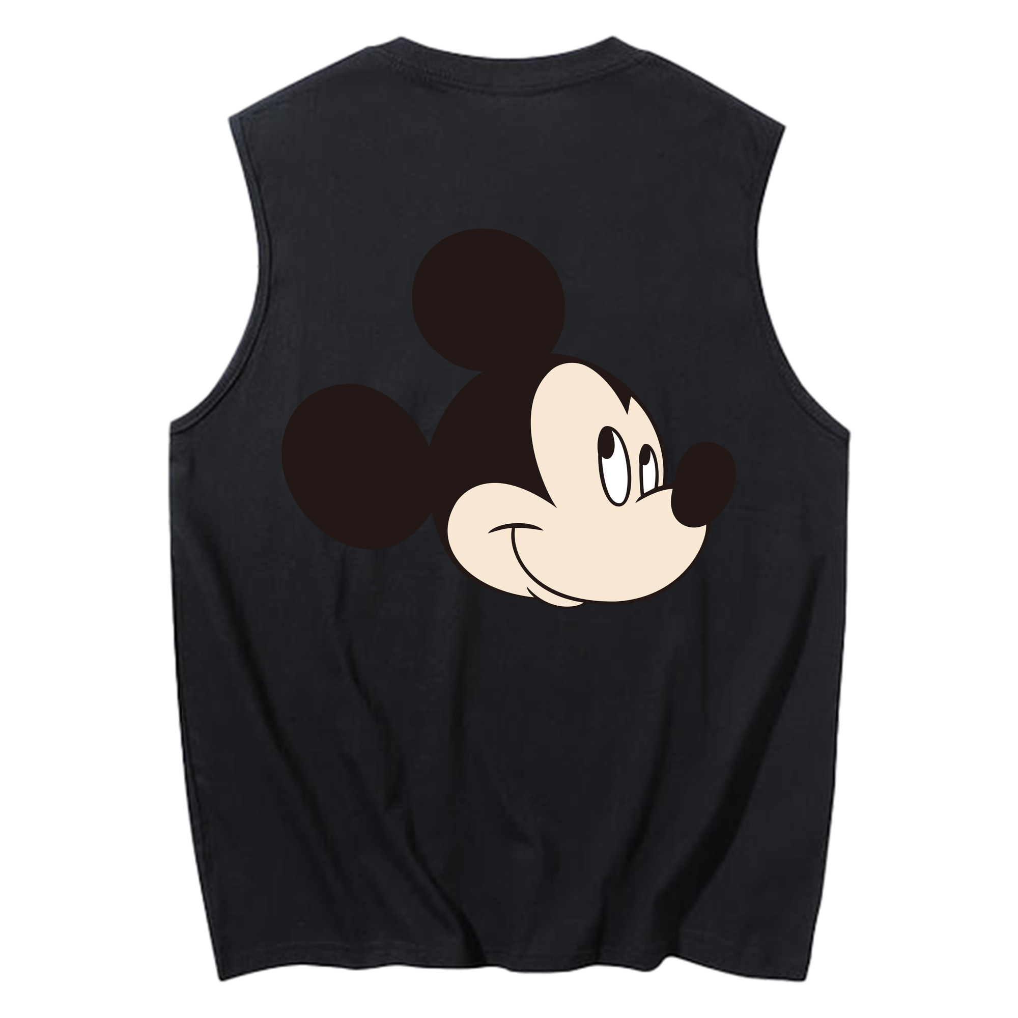 ミッキーマウス Mickey Mouse コットン100％タンクトップ（背面プリント）