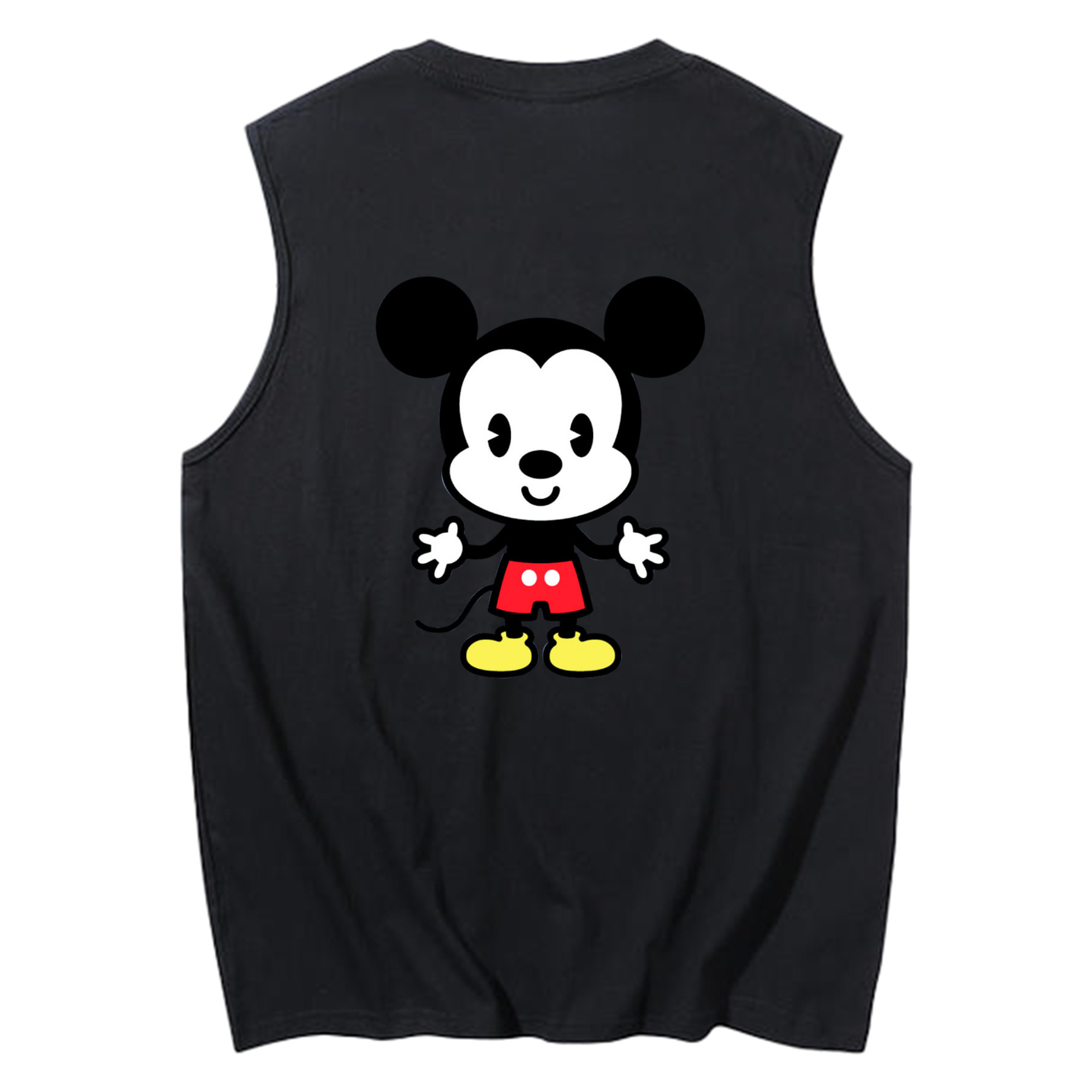 ミッキーマウス Mickey Mouse コットン100％タンクトップ（背面プリント）