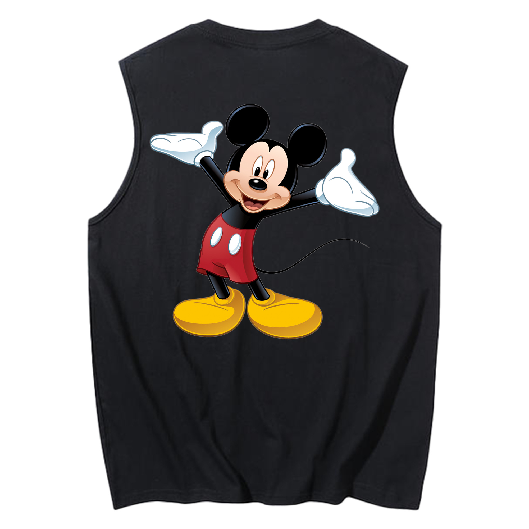 ミッキーマウス Mickey Mouse コットン100％タンクトップ（背面プリント）