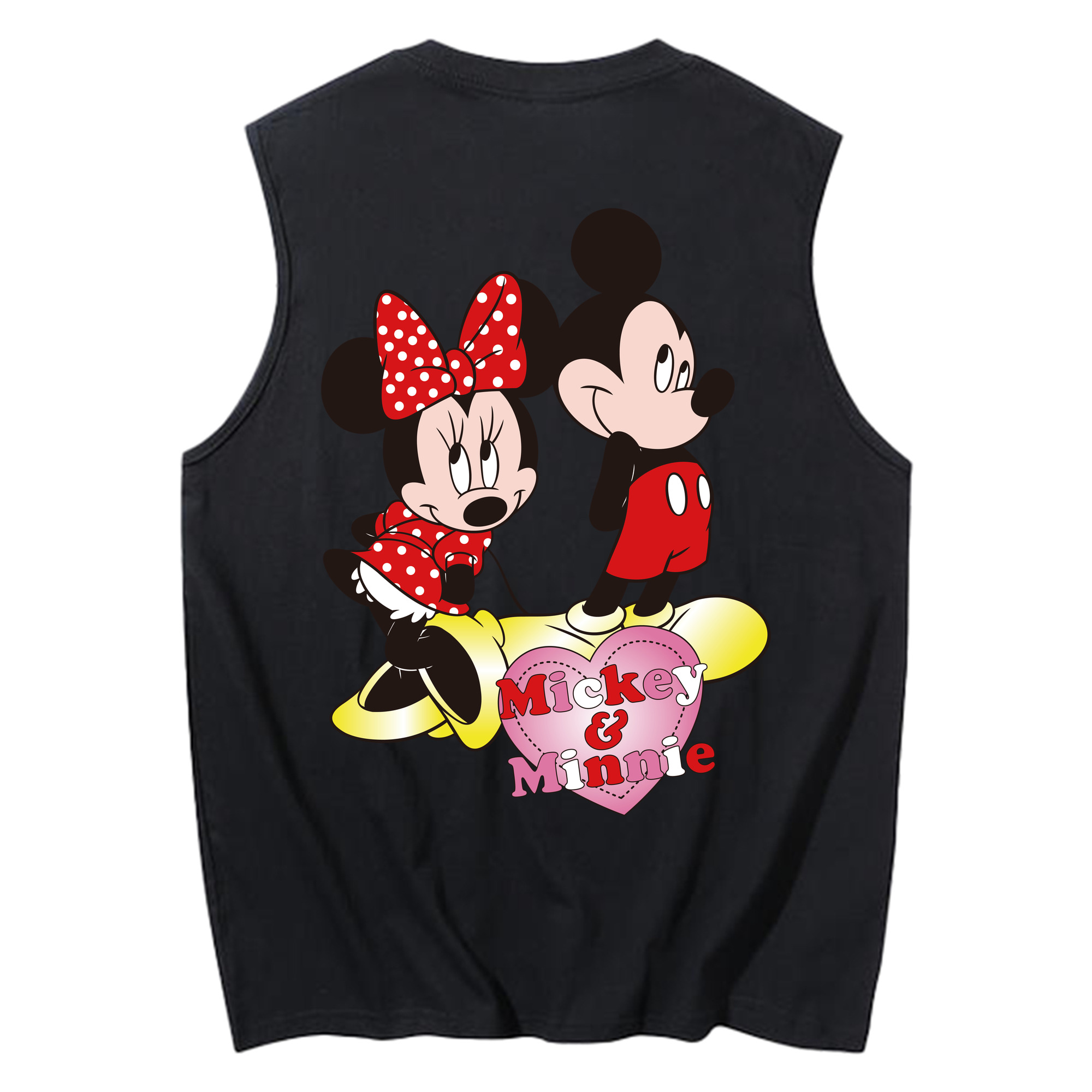 ミッキーマウス Mickey Mouse コットン100％タンクトップ（背面プリント）