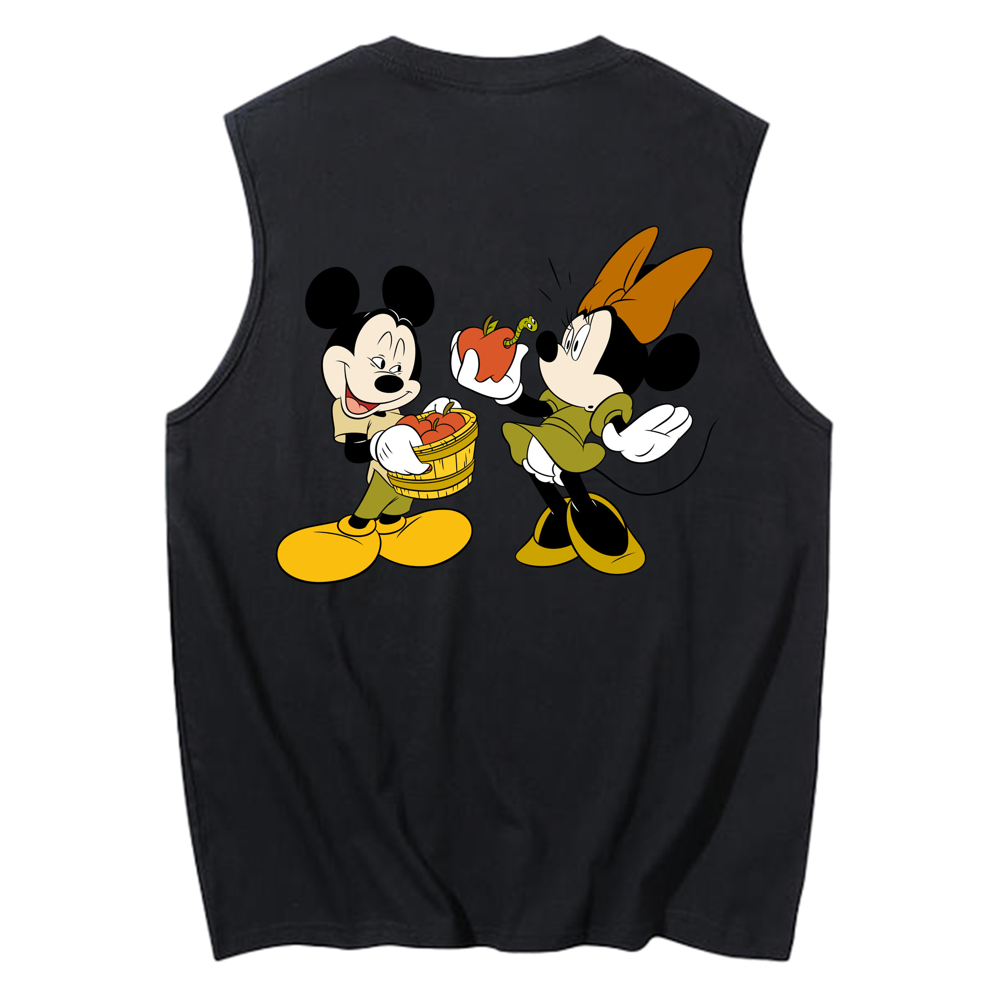 ミッキーマウス Mickey Mouse コットン100％タンクトップ（背面プリント）