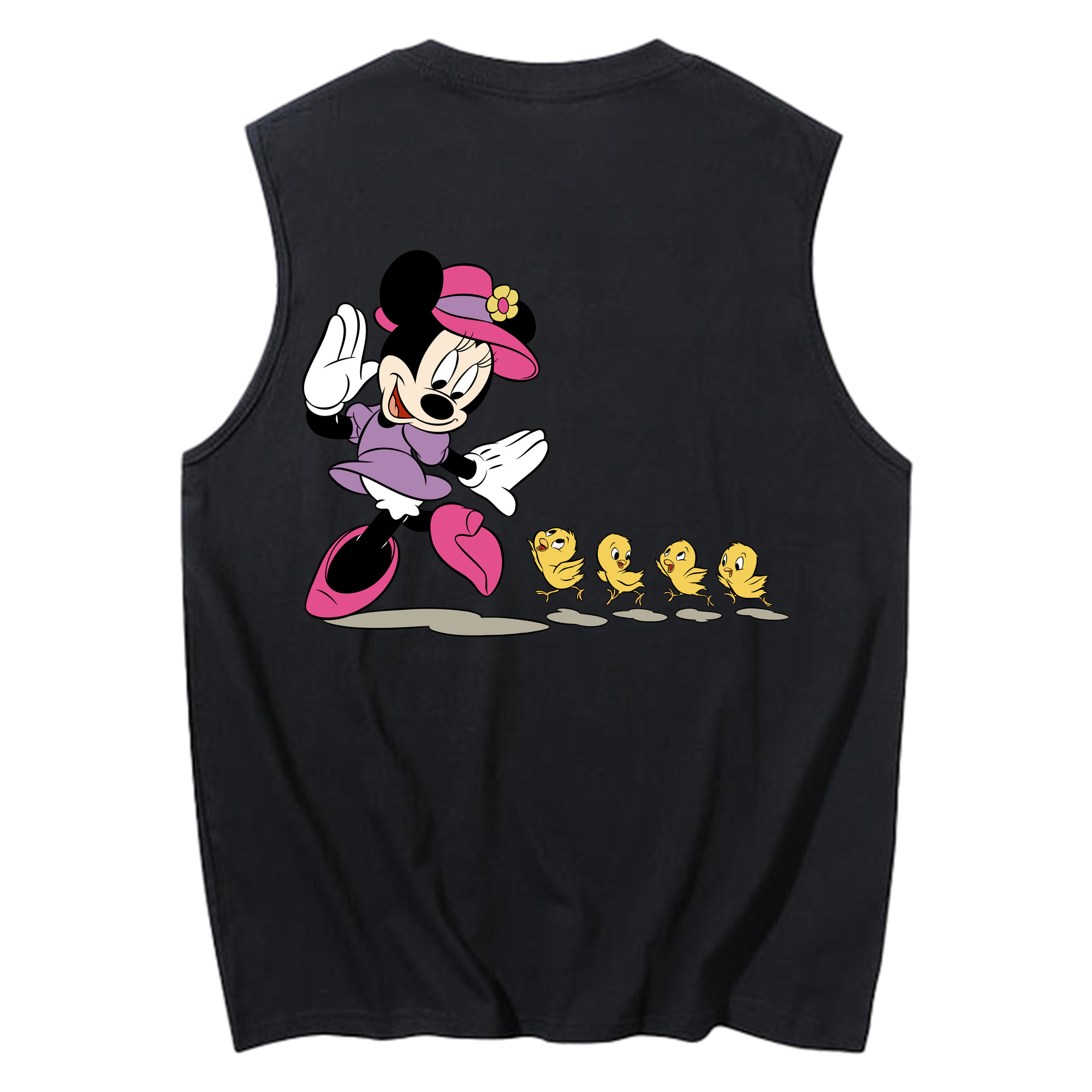 ミッキーマウス Mickey Mouse コットン100％タンクトップ（背面プリント）