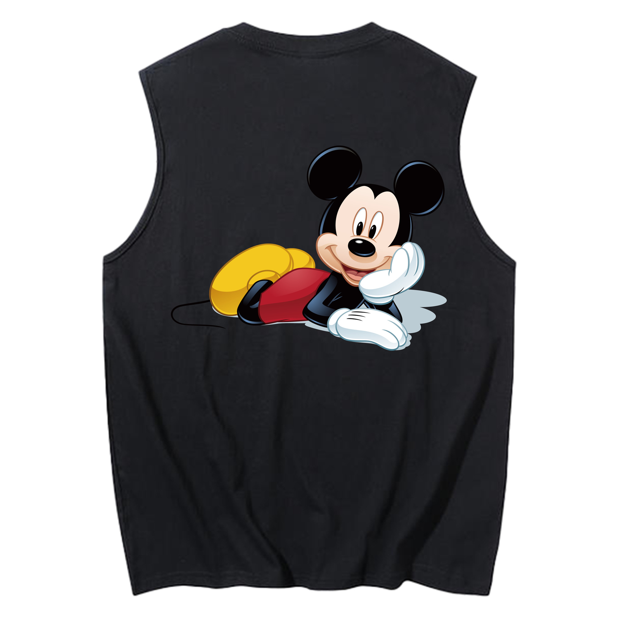 ミッキーマウス Mickey Mouse コットン100％タンクトップ（背面プリント）