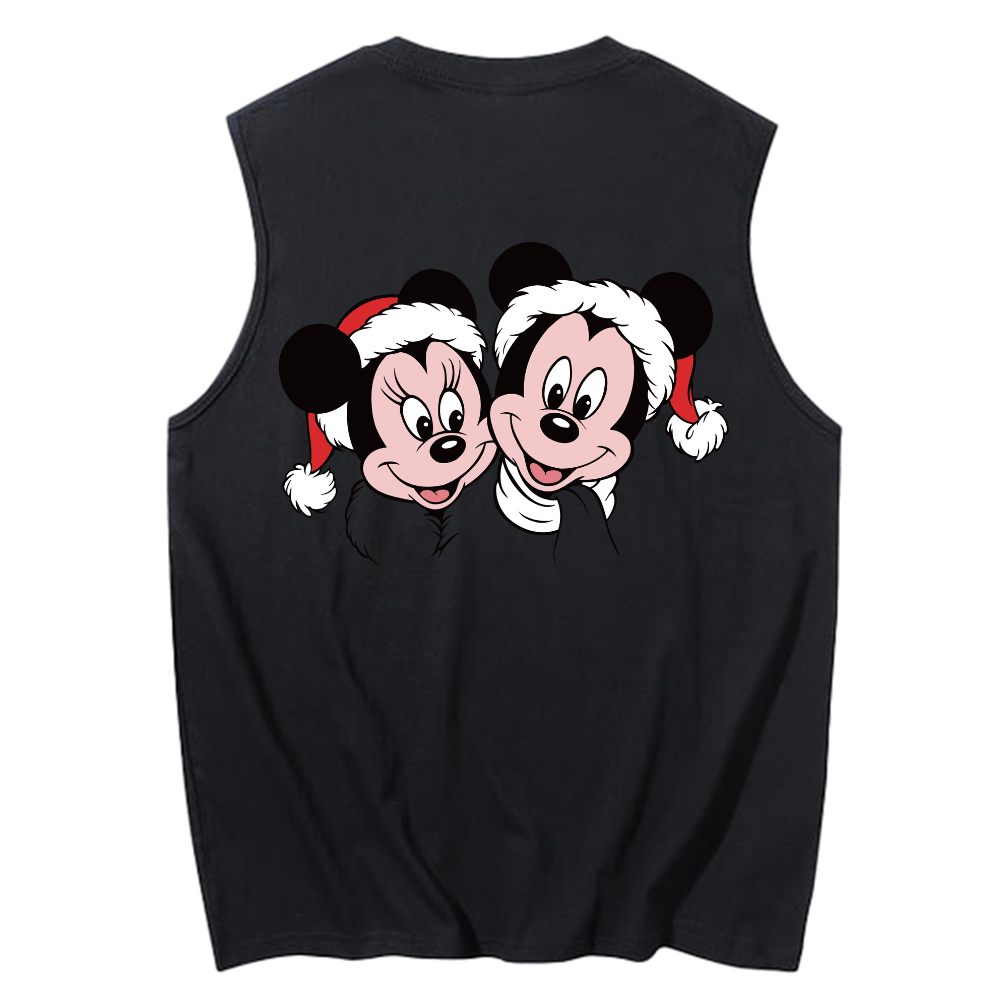 ミッキーマウス Mickey Mouse コットン100％タンクトップ（背面プリント）